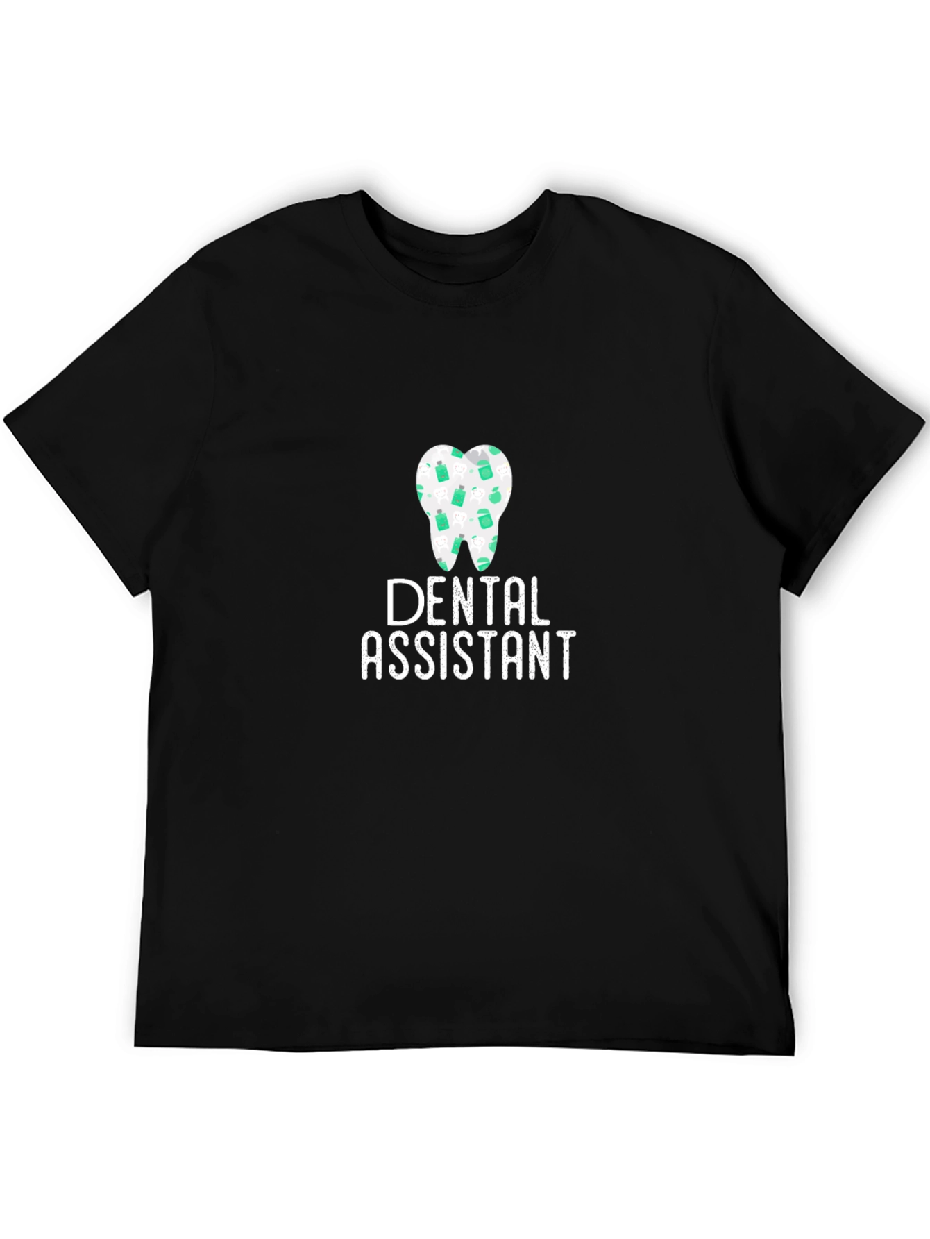 Dental Assistant Tooth Graphic Black T-Shirt
