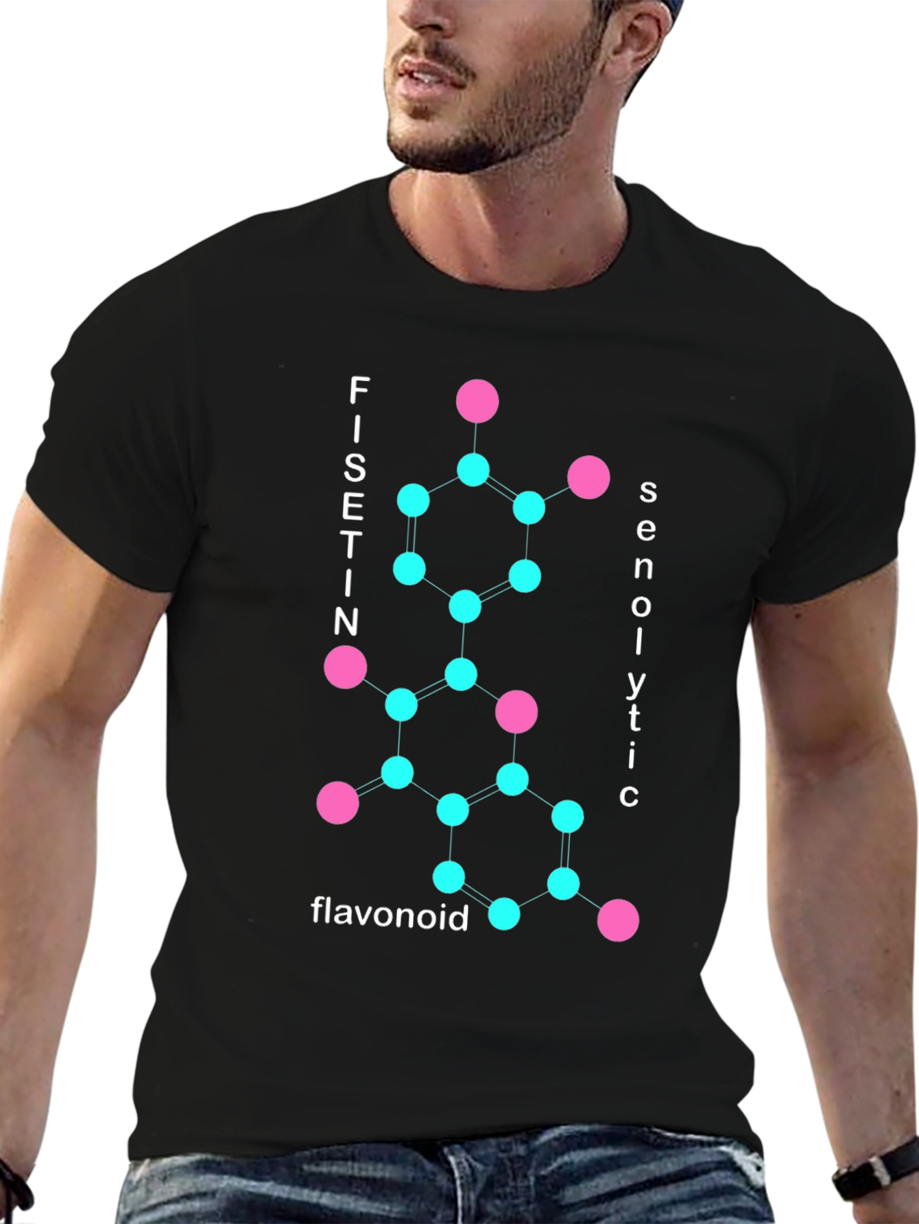 Fisetin Senolytic Molecule Graphic T-Shirt