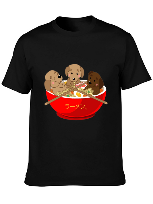 Ramen Puppies Graphic T-Shirt - Cute Dog Lover Tee