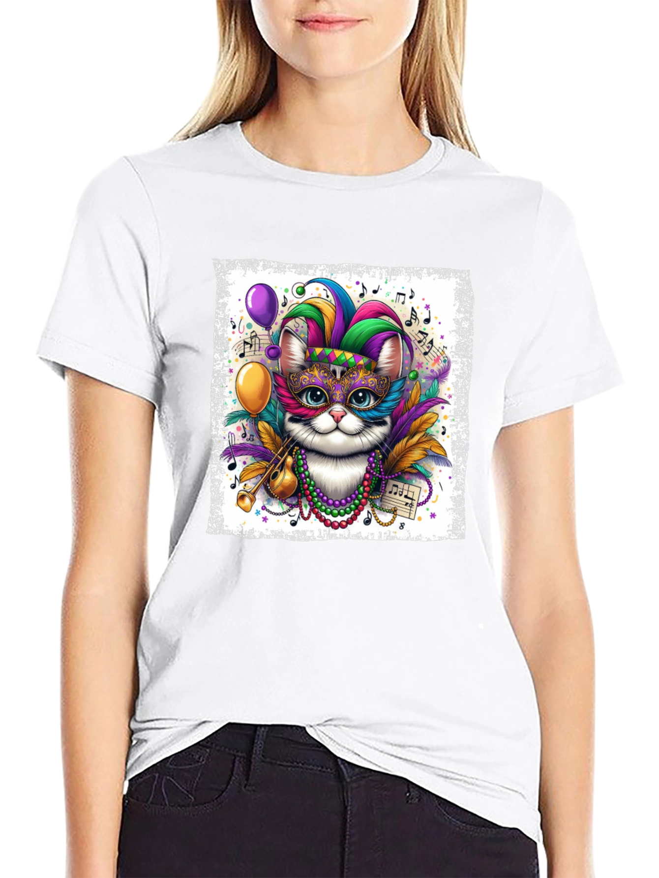 Mardi Gras Cat T-Shirt