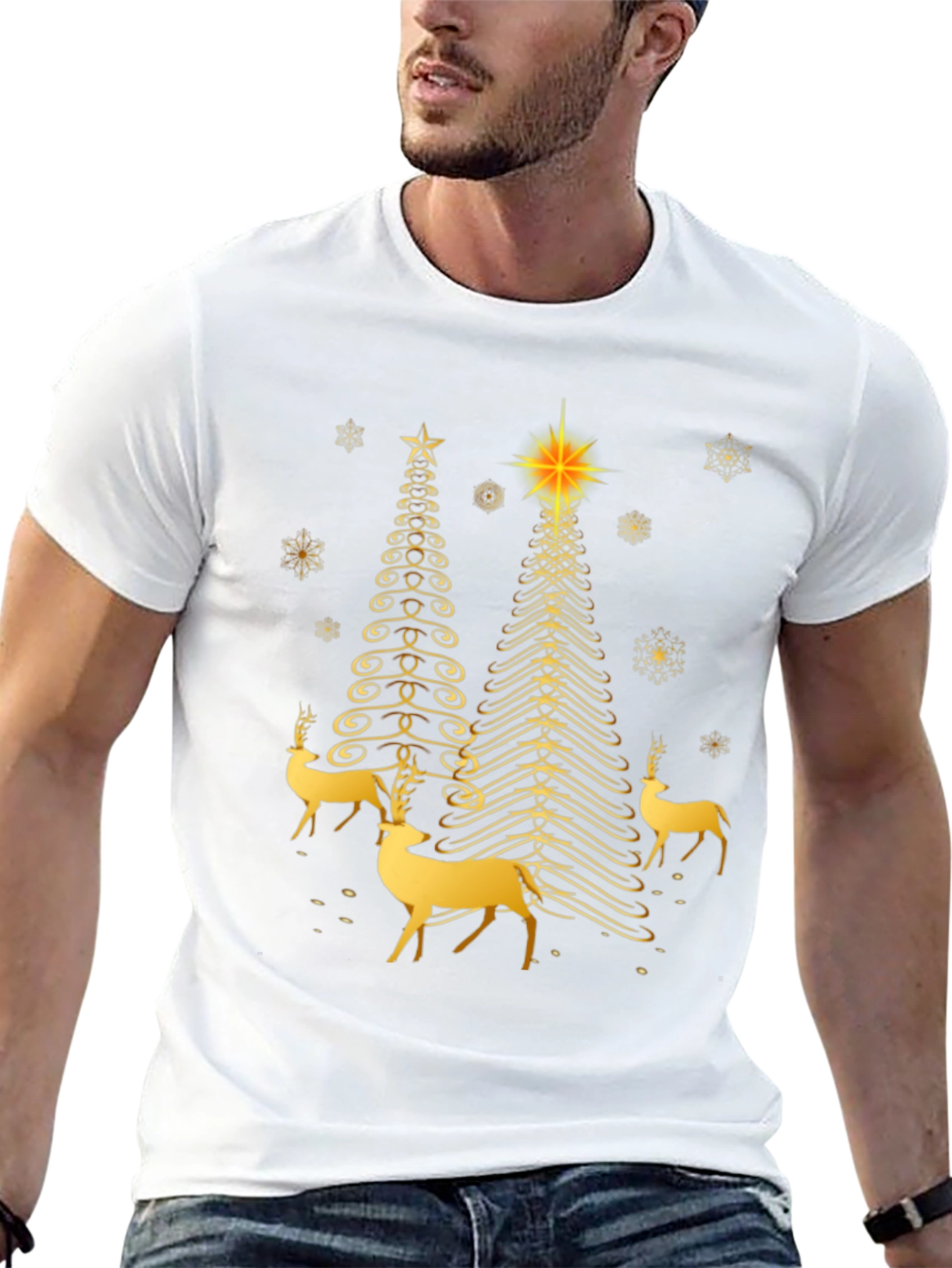 Festive Christmas Deer T-Shirt