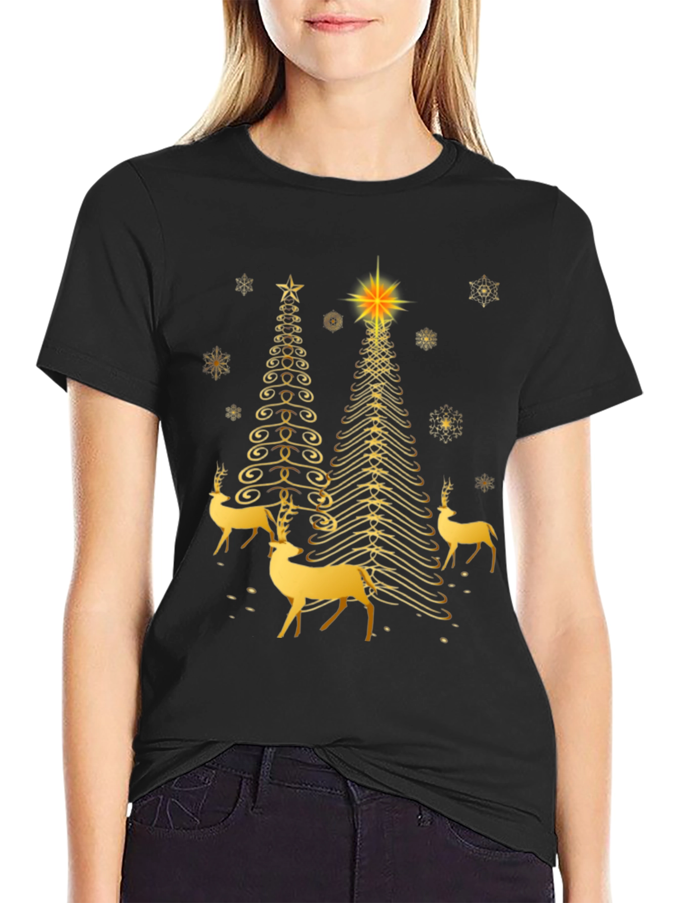 Festive Christmas Deer T-Shirt