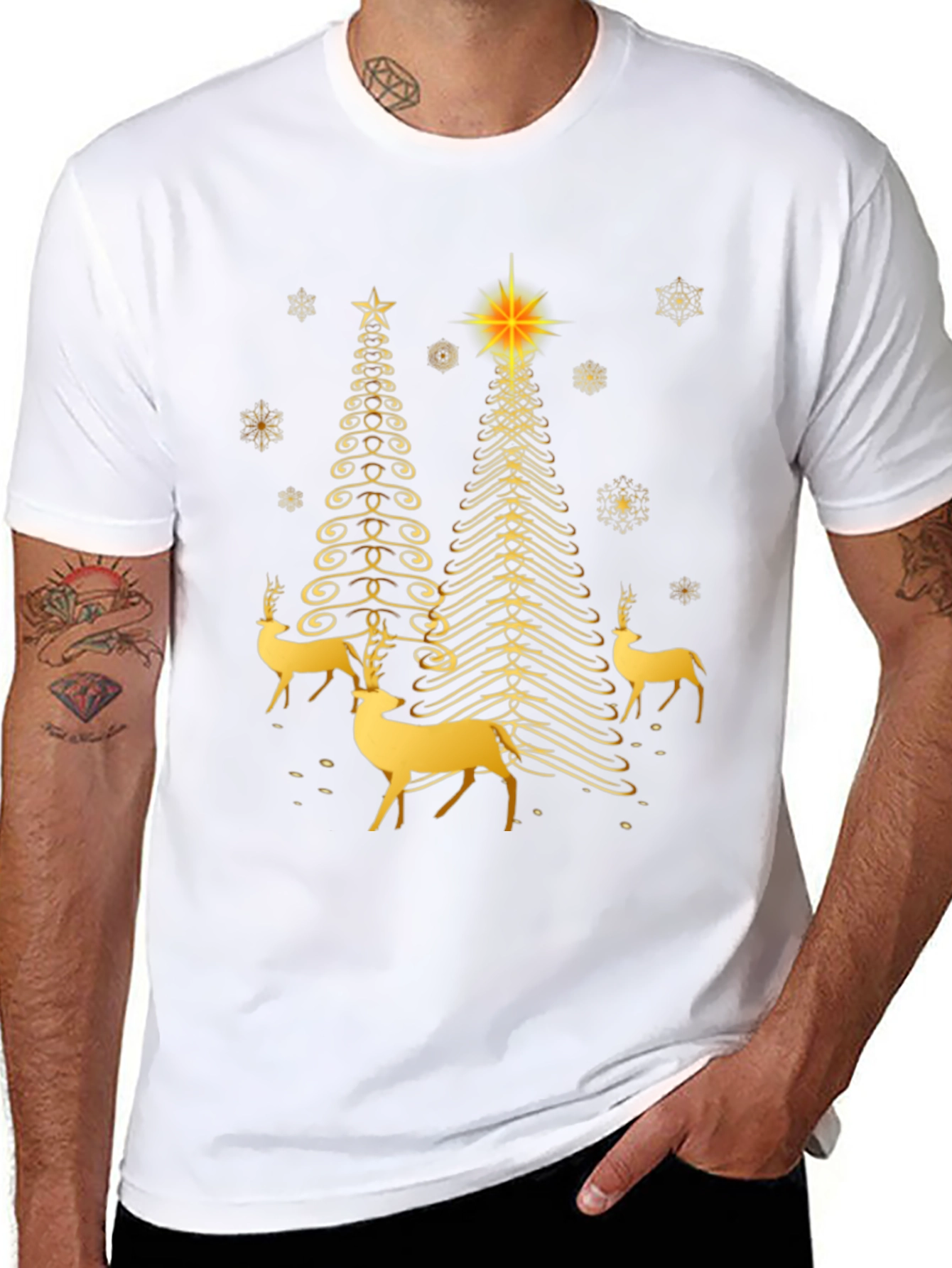 Festive Christmas Deer T-Shirt