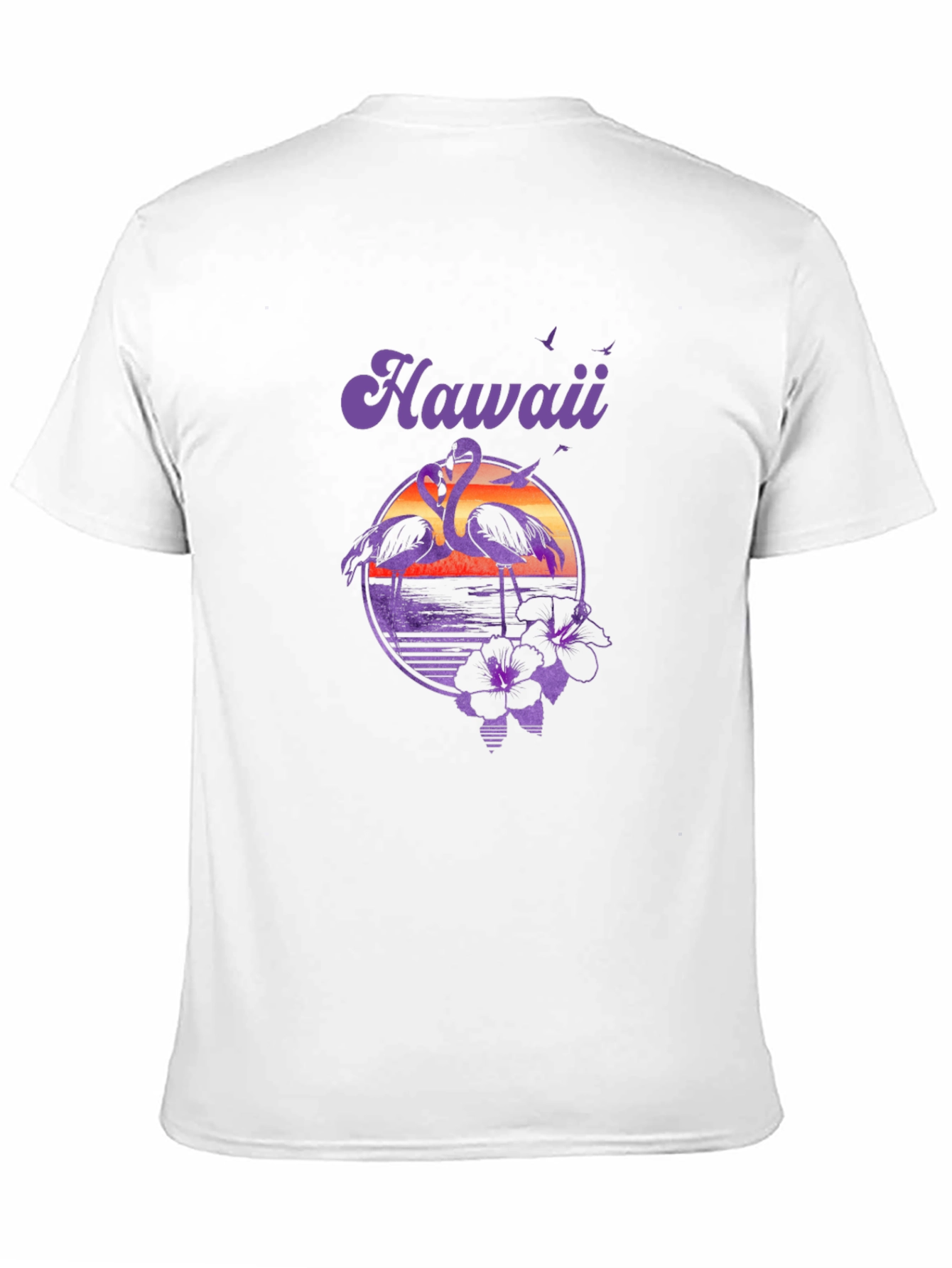 Hawaii Flamingo Graphic Print Tee