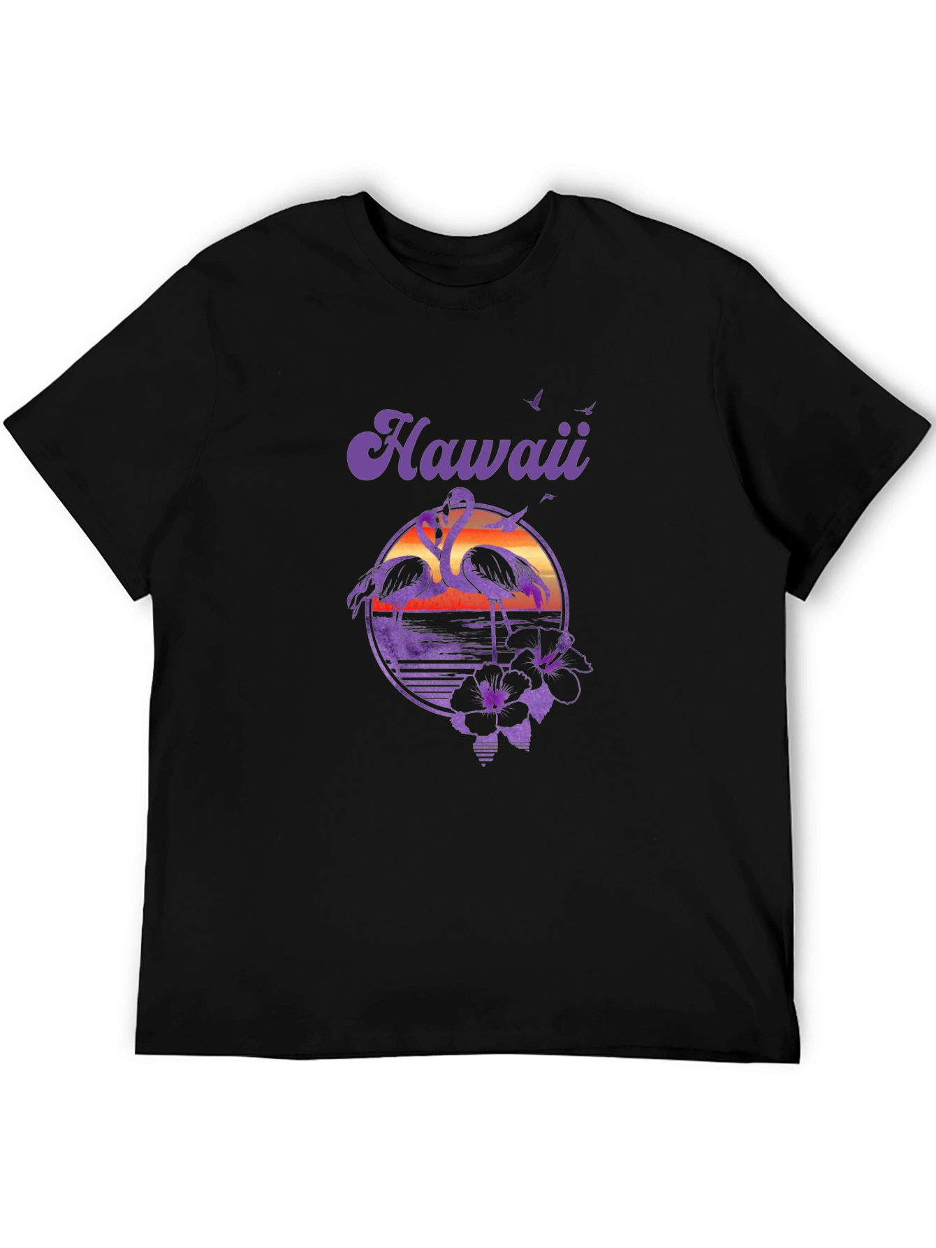 Hawaii Flamingo Graphic Print Tee