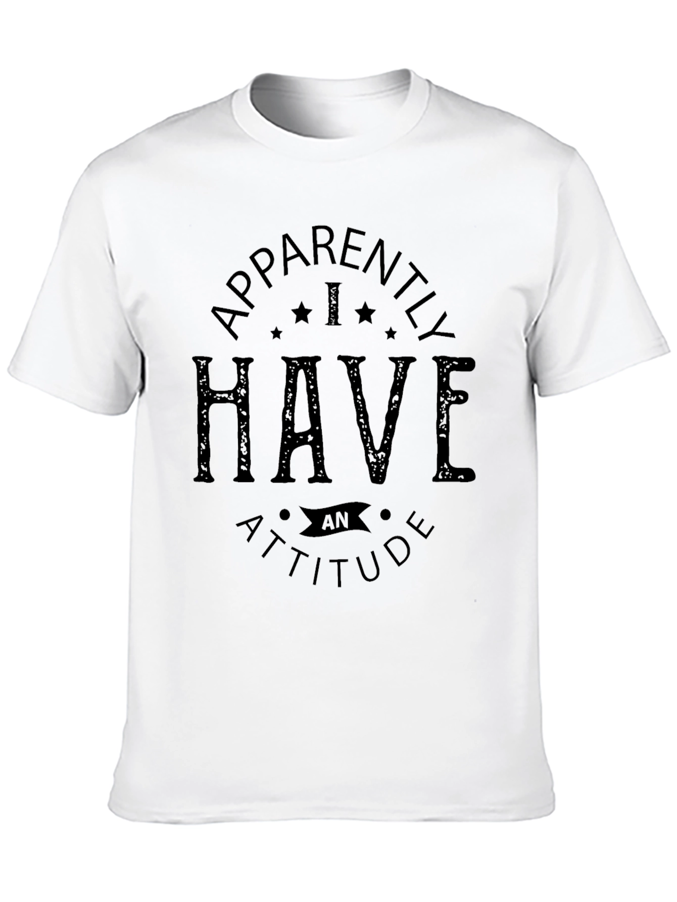 Apparently I Have An Attitude - Mens Black T-Shirt