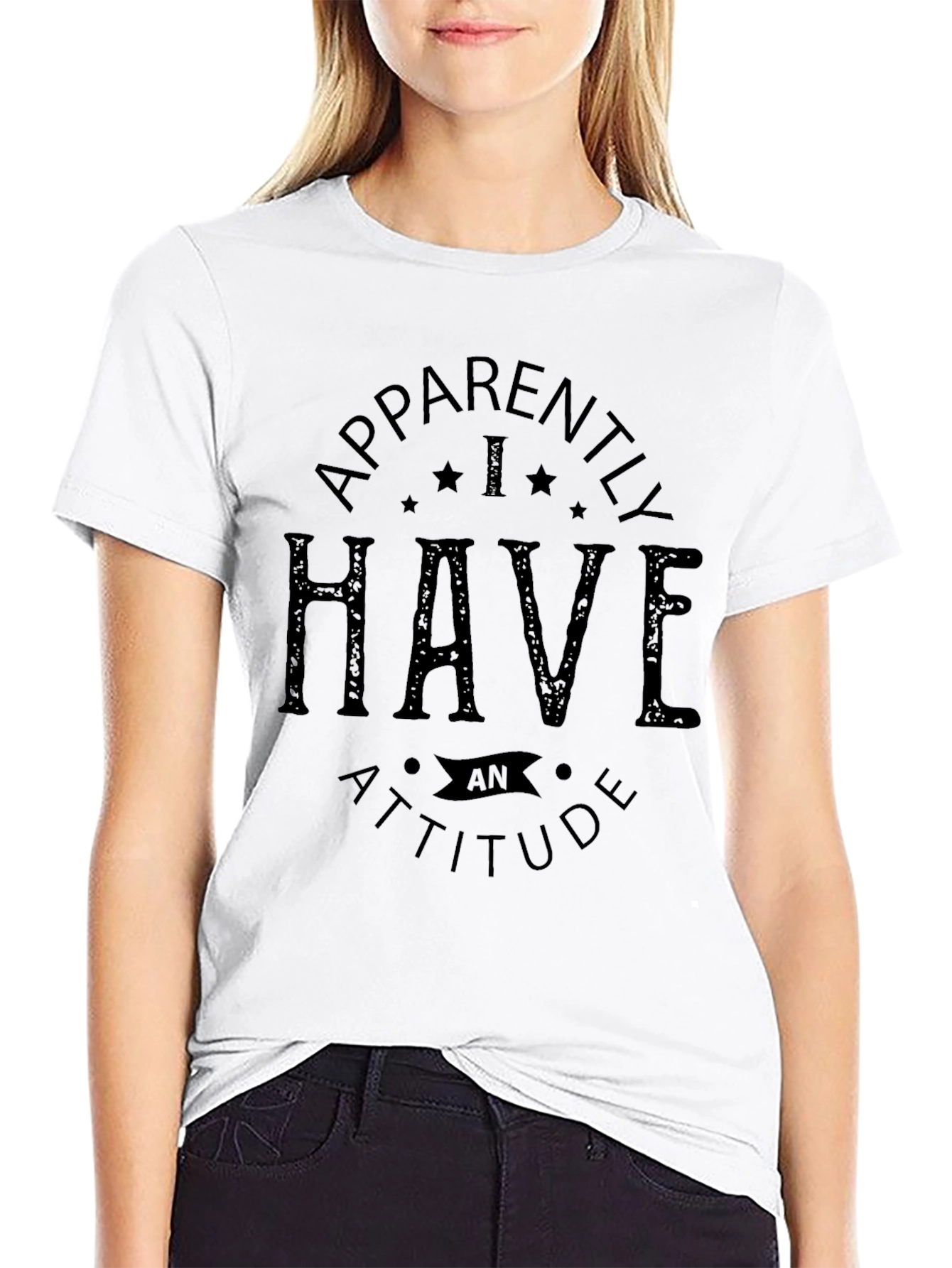 Apparently I Have An Attitude - Mens Black T-Shirt