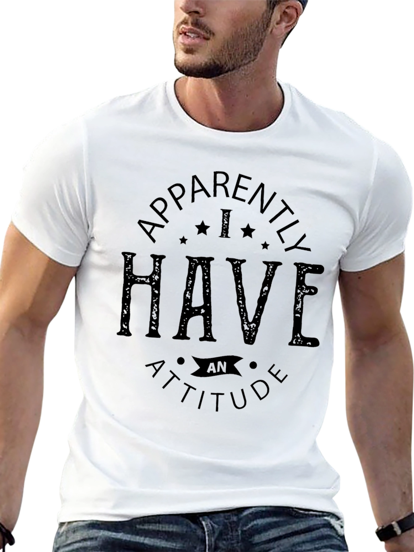 Apparently I Have An Attitude - Mens Black T-Shirt