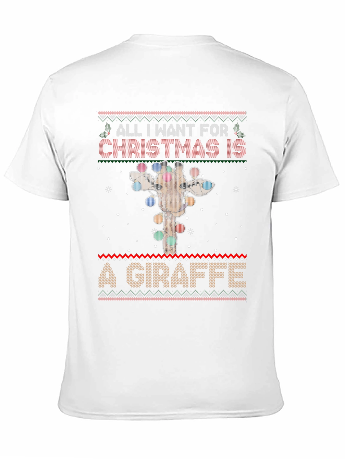 Christmas Giraffe Ugly Sweater T-Shirt