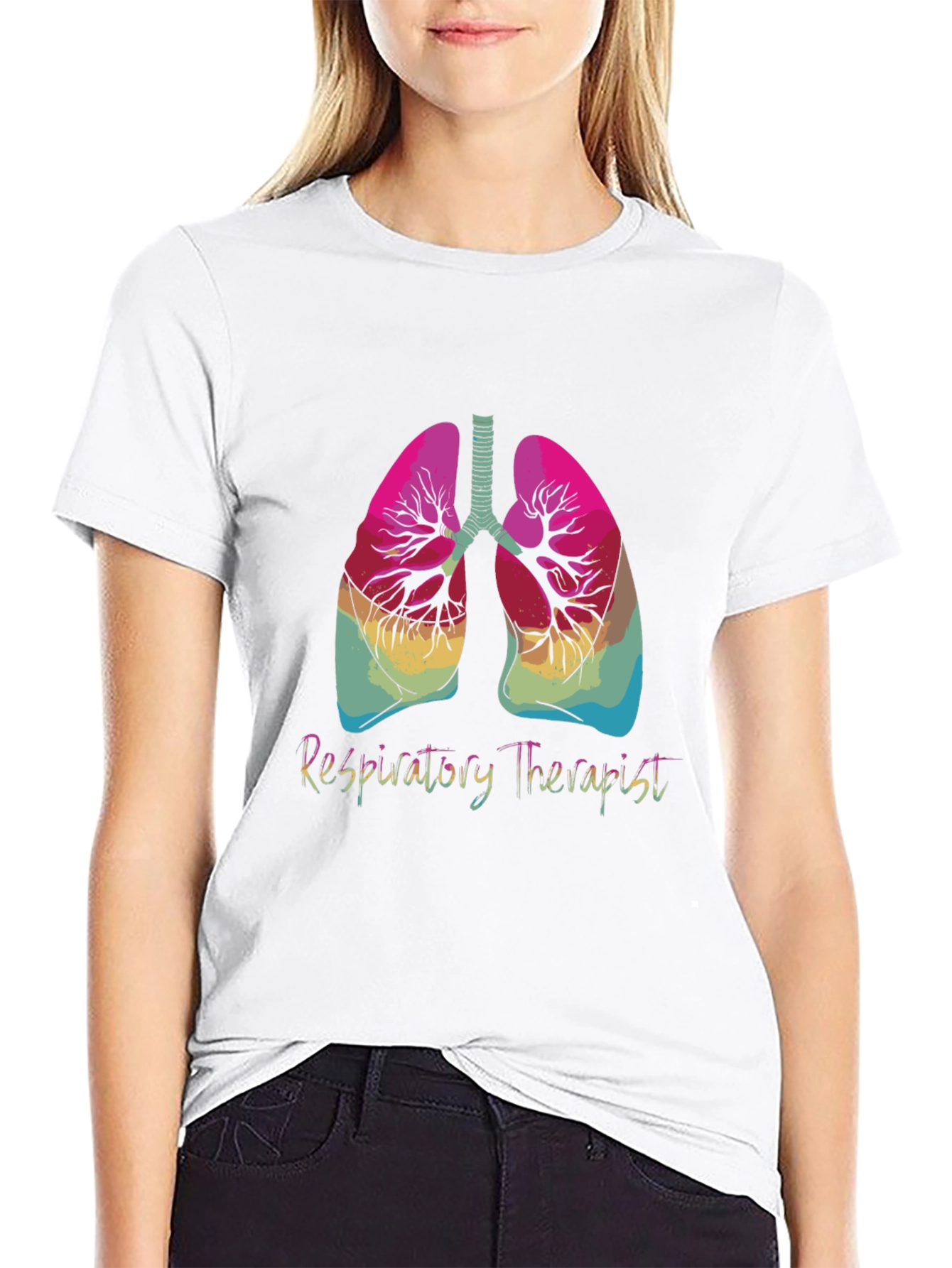 Respiratory Therapist Lungs Graphic Tee