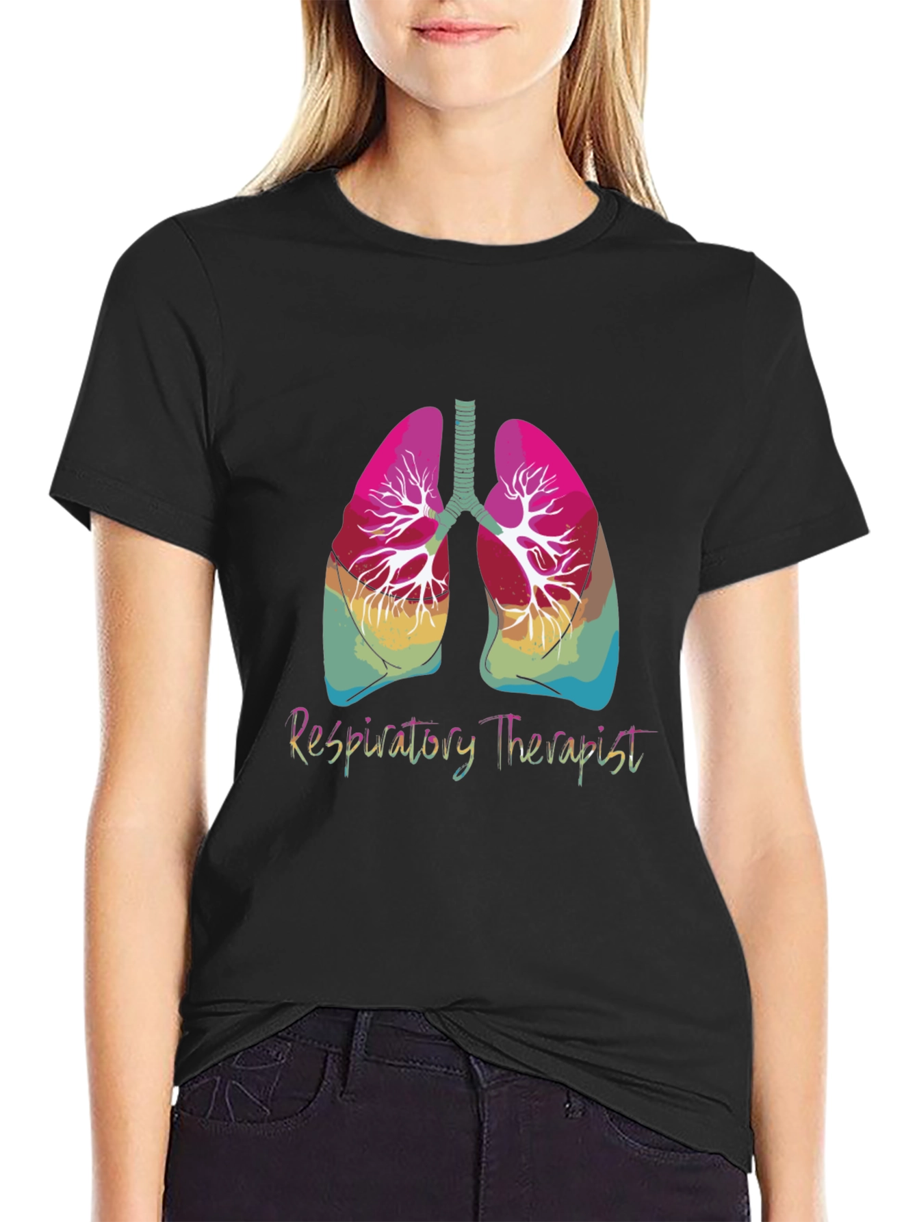 Respiratory Therapist Lungs Graphic Tee