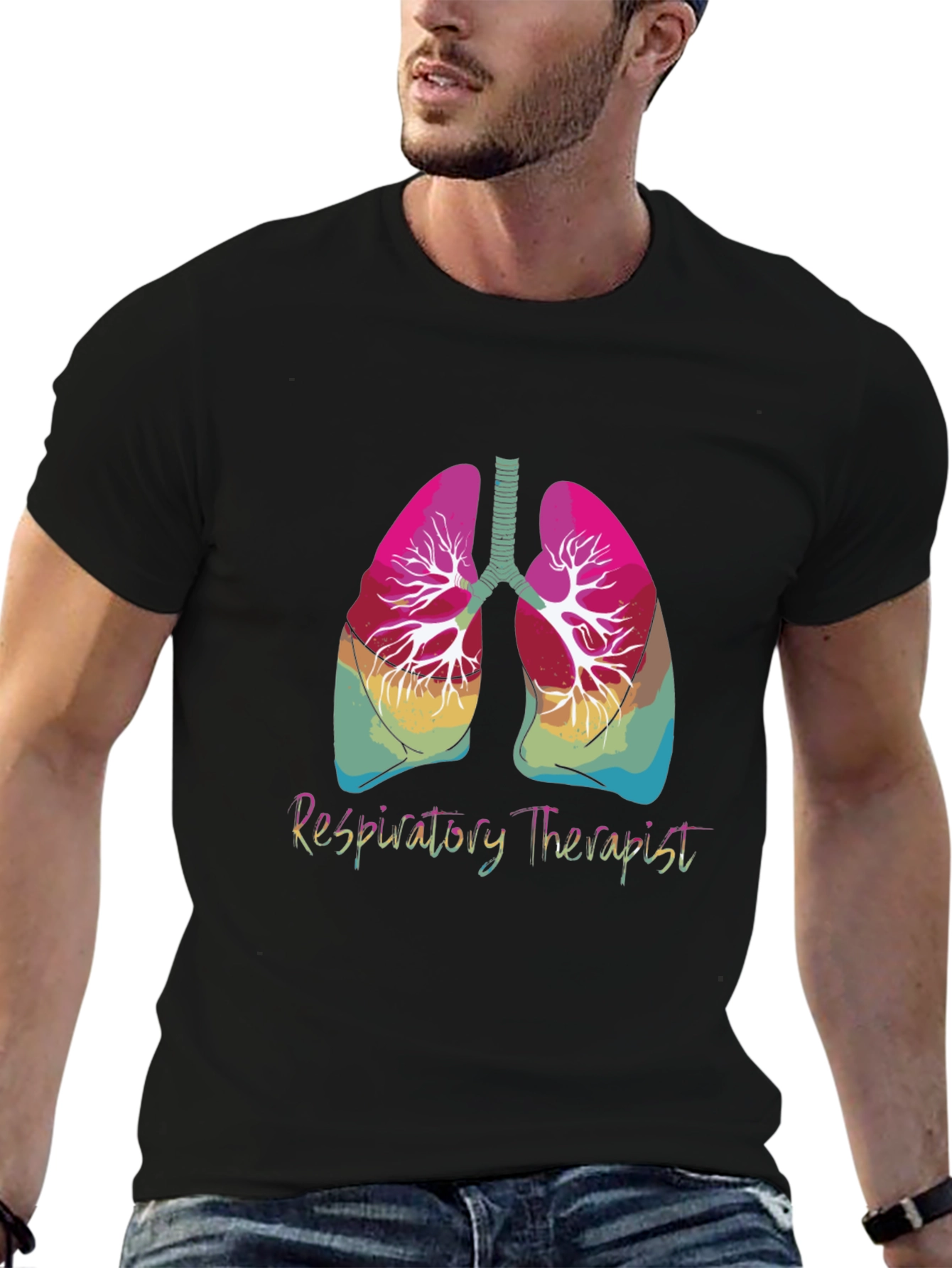 Respiratory Therapist Lungs Graphic Tee