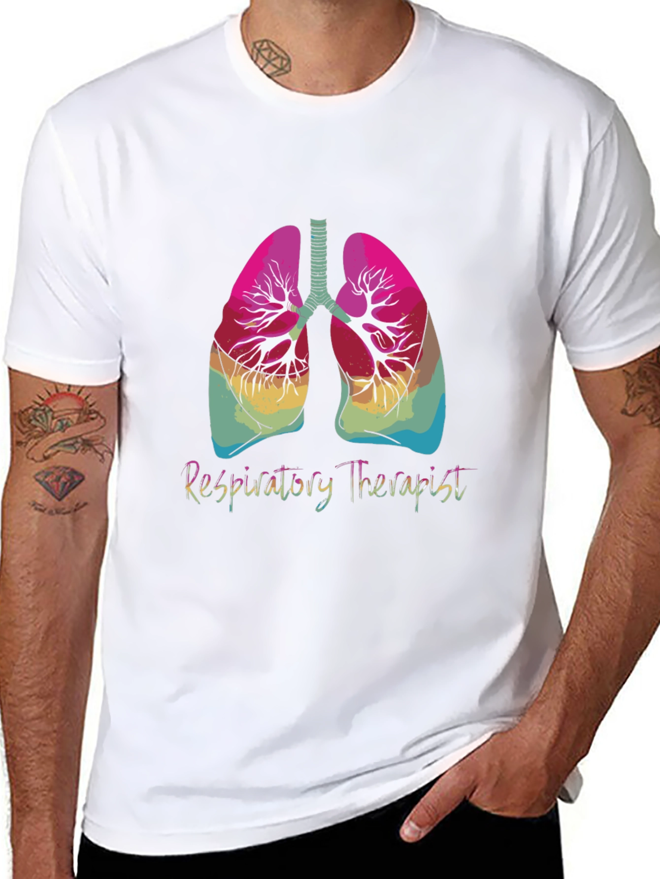 Respiratory Therapist Lungs Graphic Tee