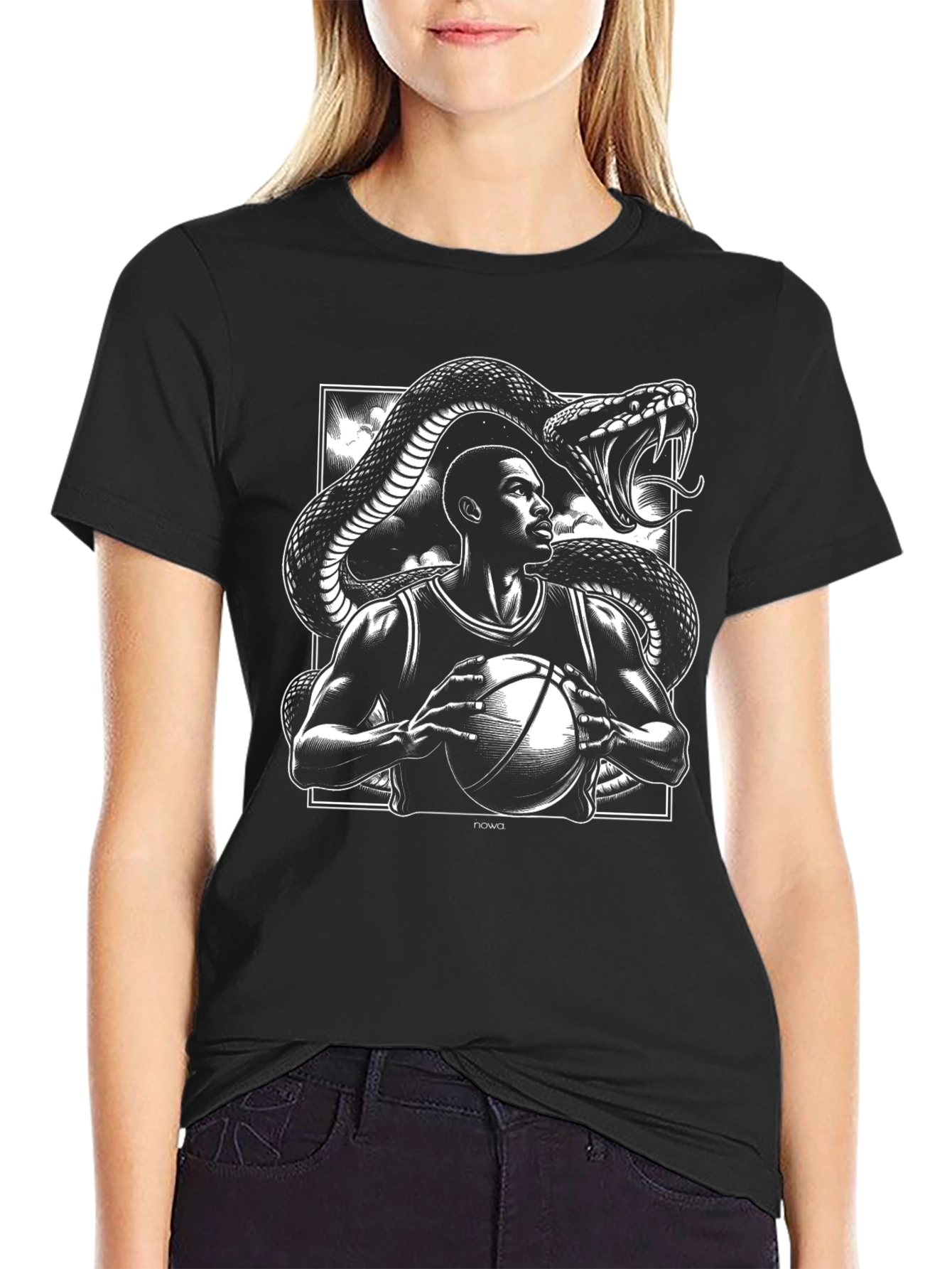 Basketball Player and Snake Graphic Tee