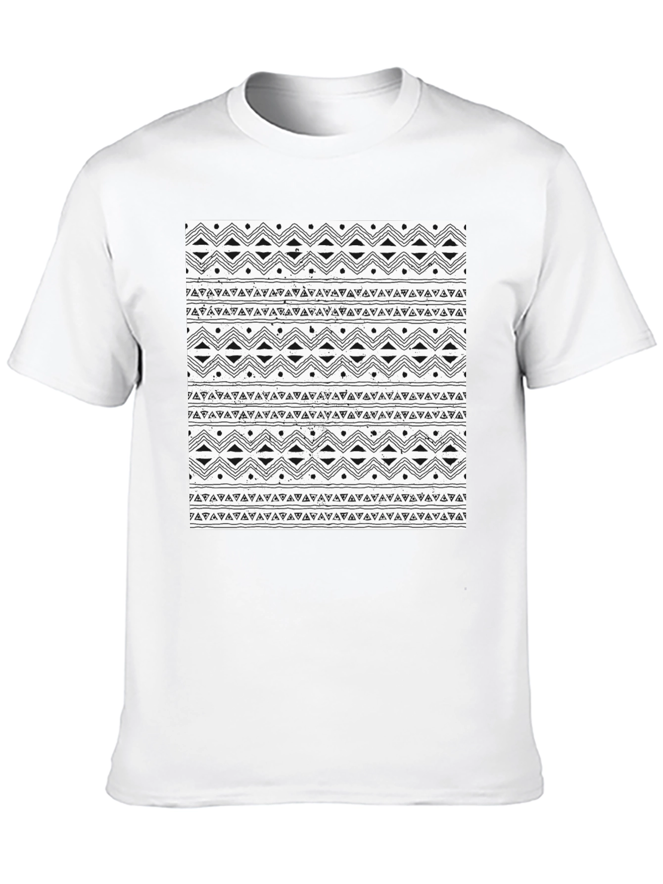 Patterned Black T-Shirt