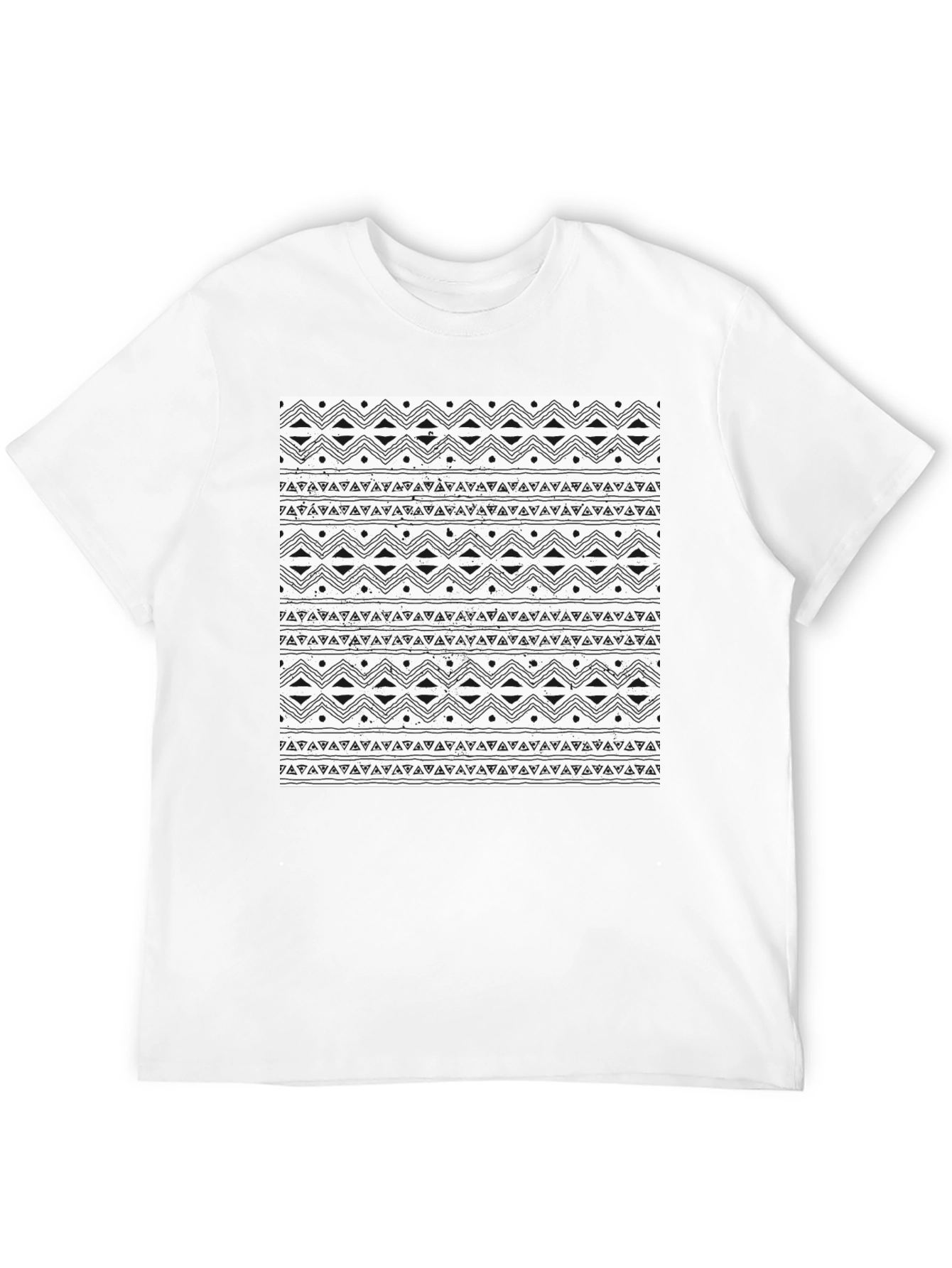 Patterned Black T-Shirt