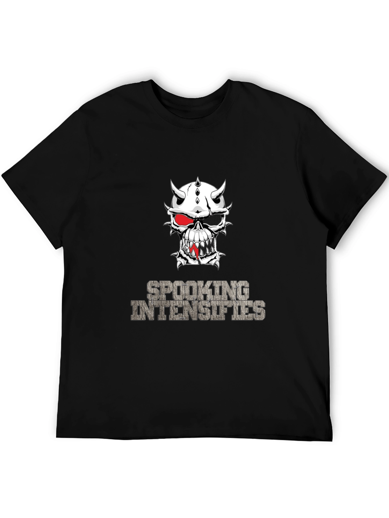 Spooking Intensifies Skull Graphic T-Shirt
