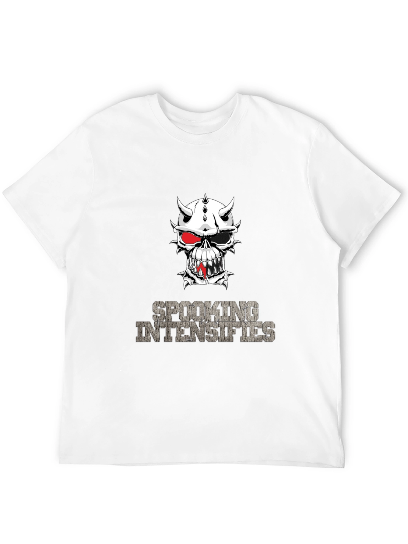Spooking Intensifies Skull Graphic T-Shirt