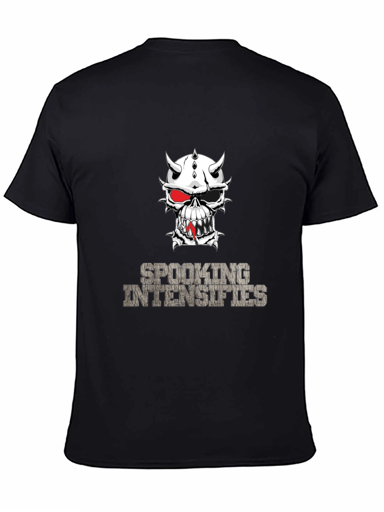 Spooking Intensifies Skull Graphic T-Shirt