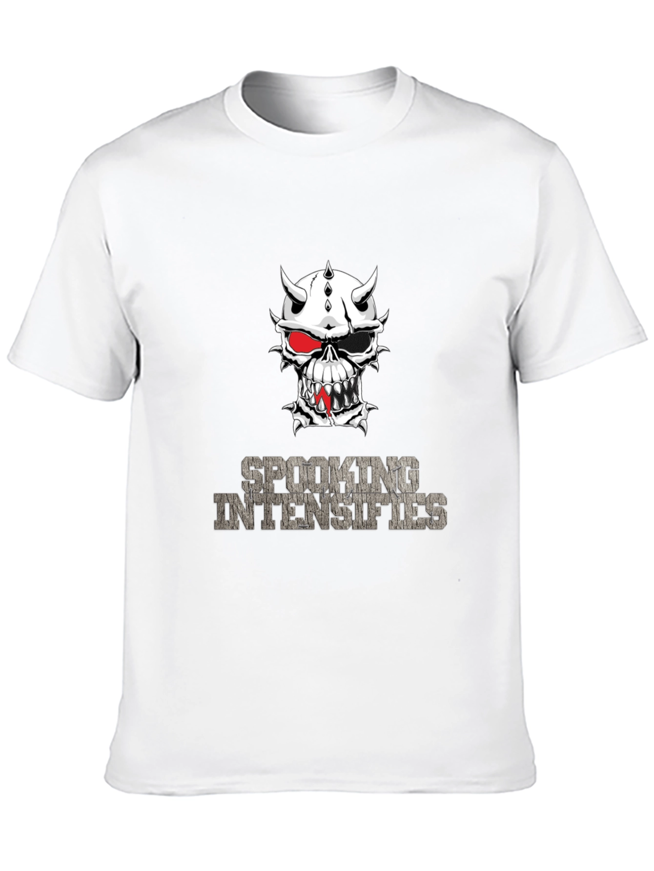 Spooking Intensifies Skull Graphic T-Shirt