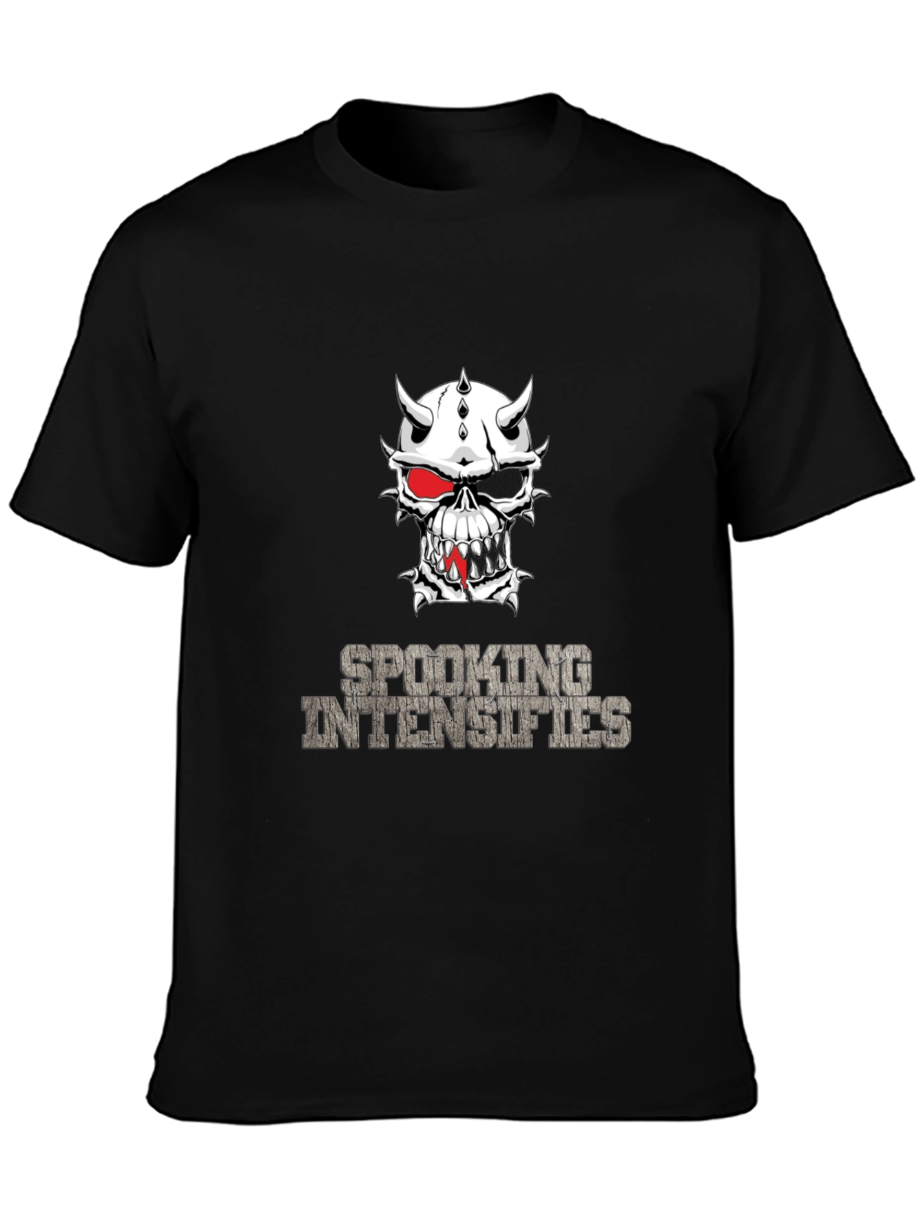 Spooking Intensifies Skull Graphic T-Shirt