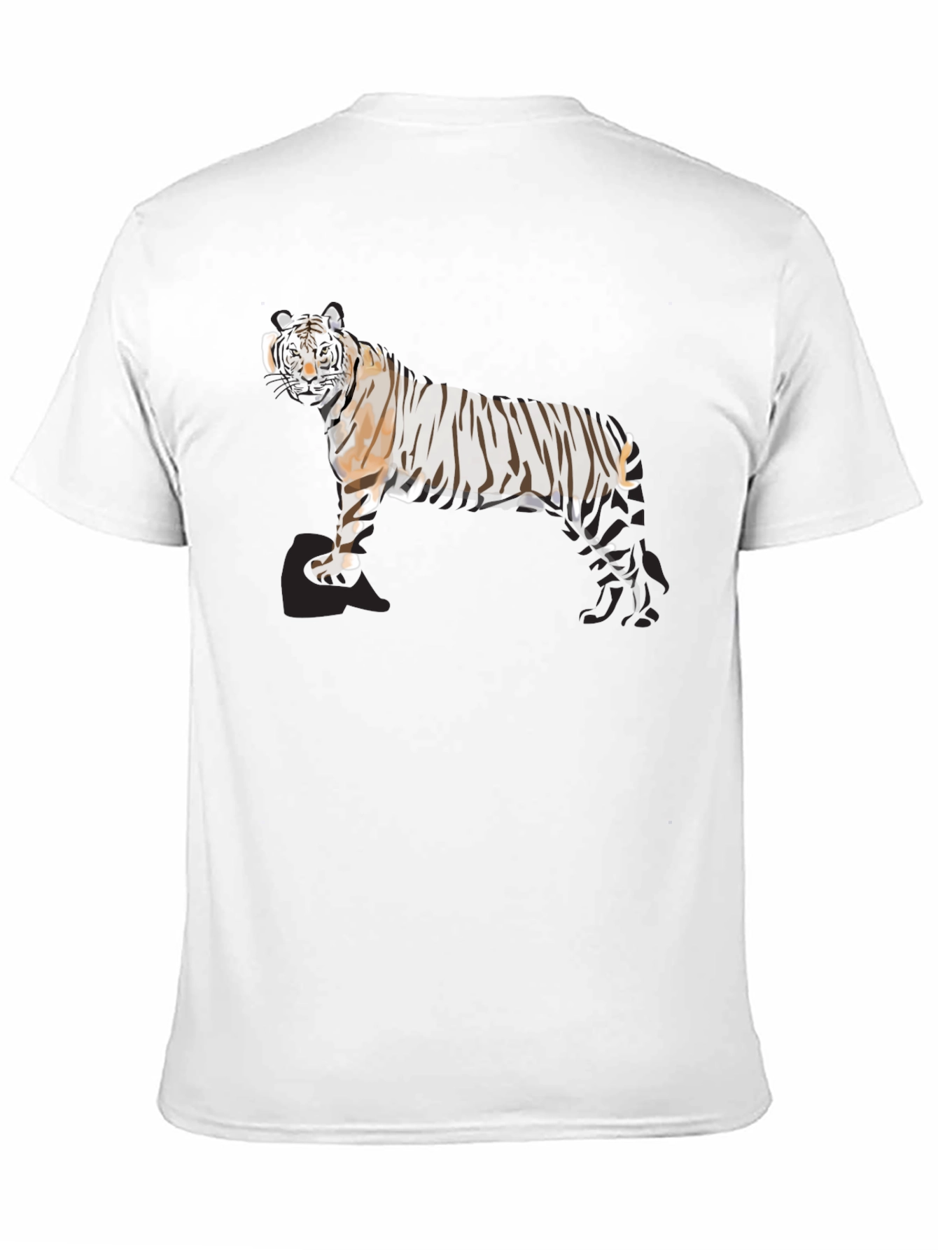 Striking Tiger Graphic Black T-Shirt