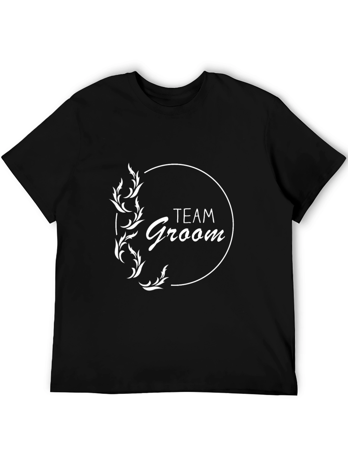 Team Groom T-Shirt - Black Crew Neck Wedding Tee