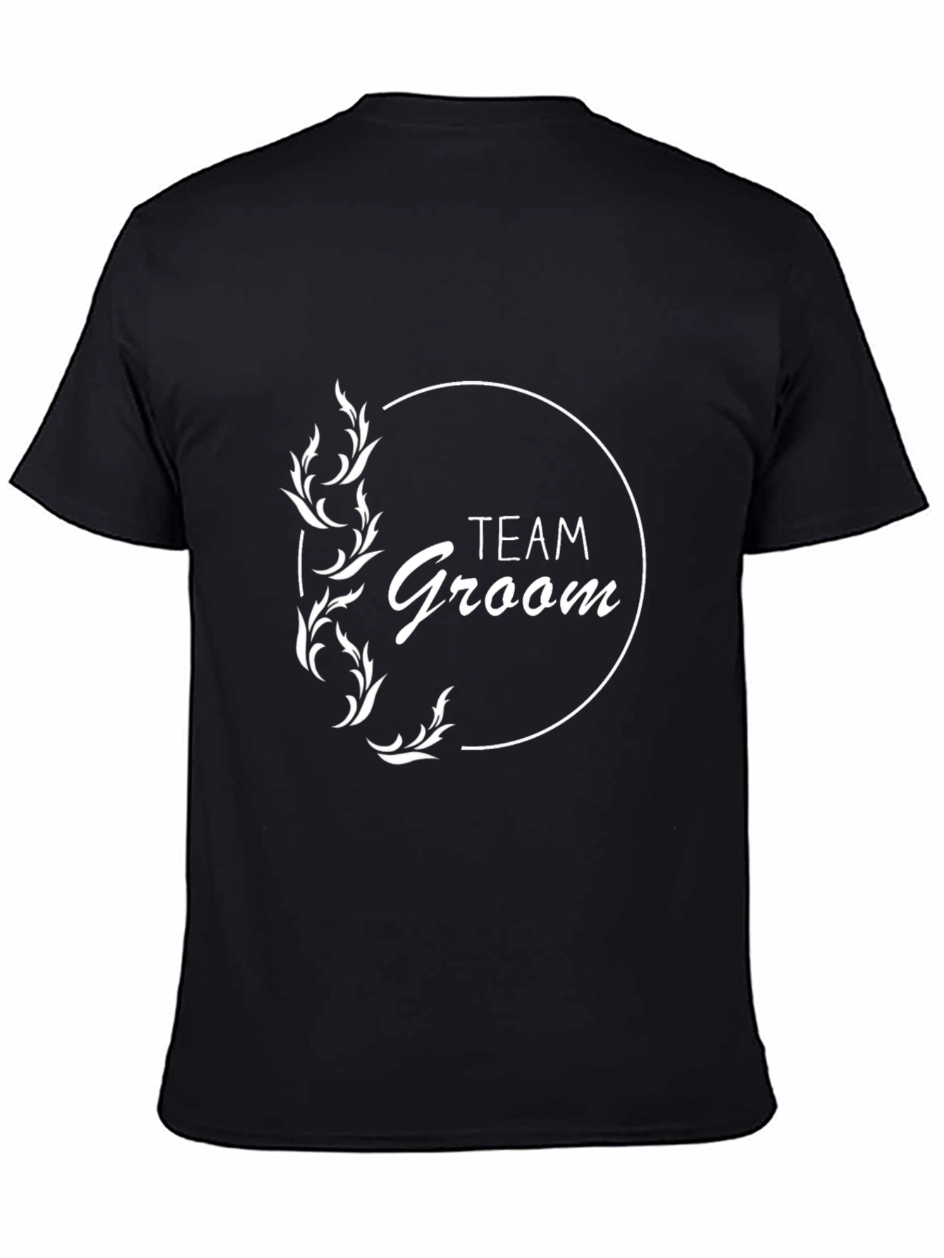 Team Groom T-Shirt - Black Crew Neck Wedding Tee