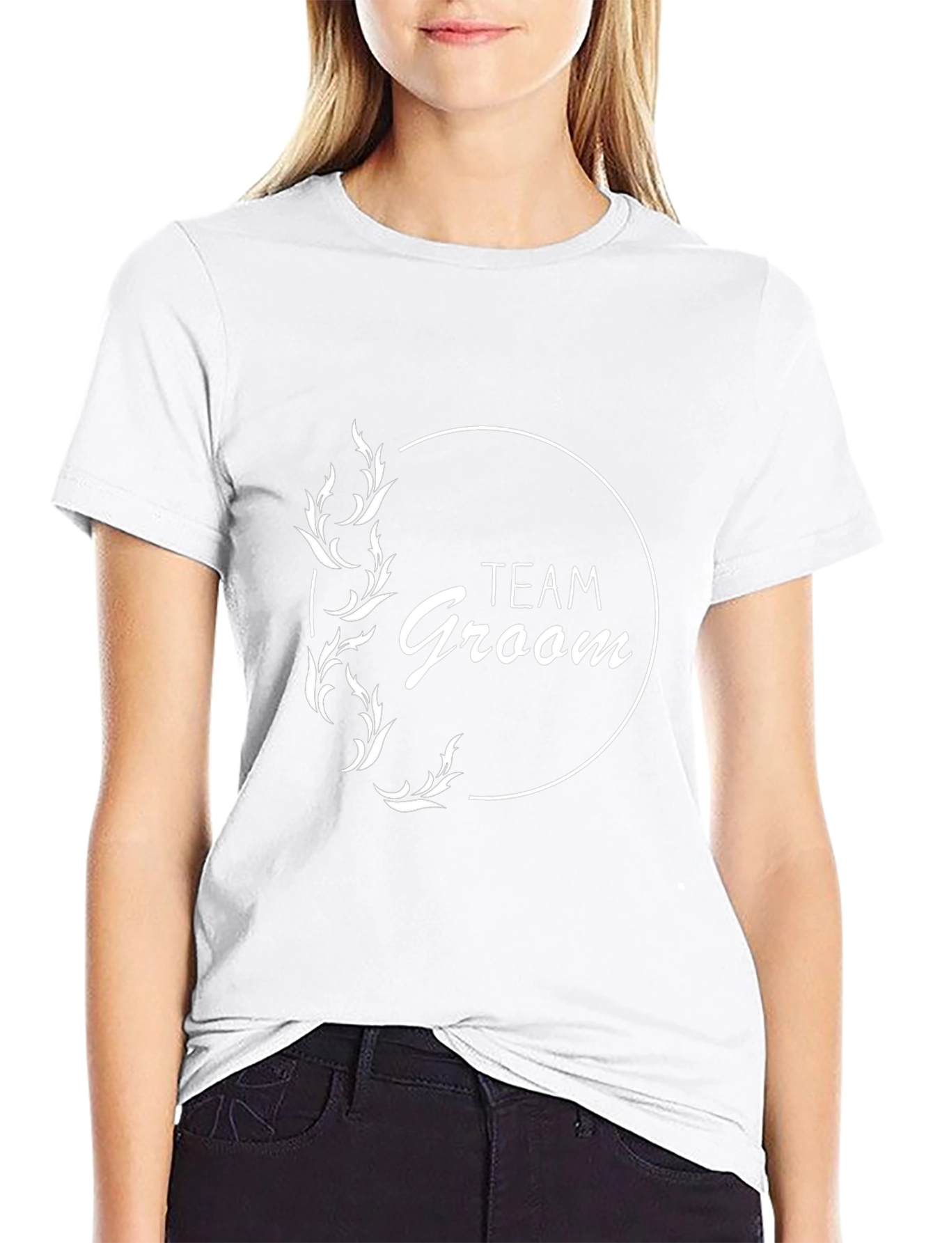 Team Groom T-Shirt - Black Crew Neck Wedding Tee