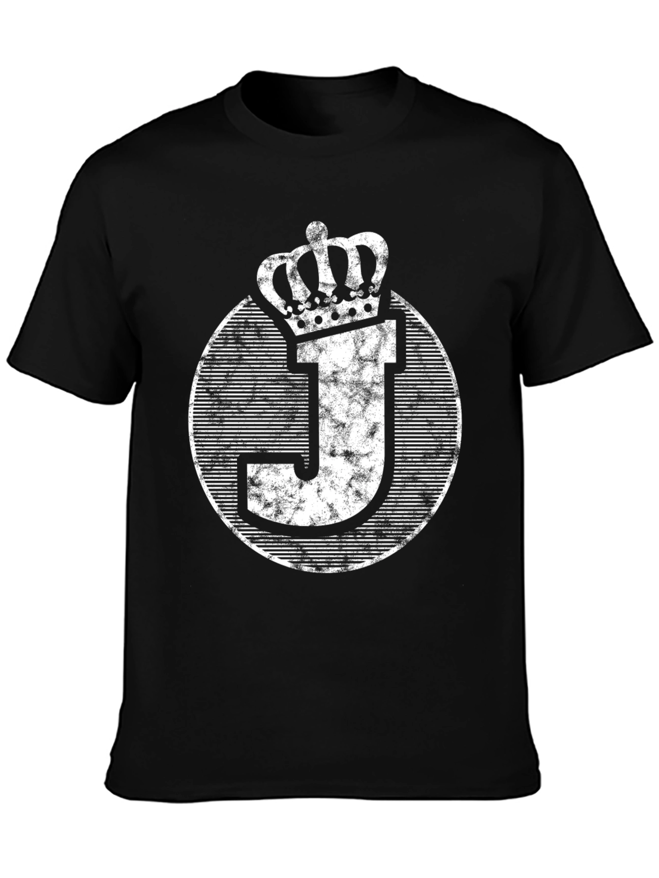 King J Initial Black T-Shirt