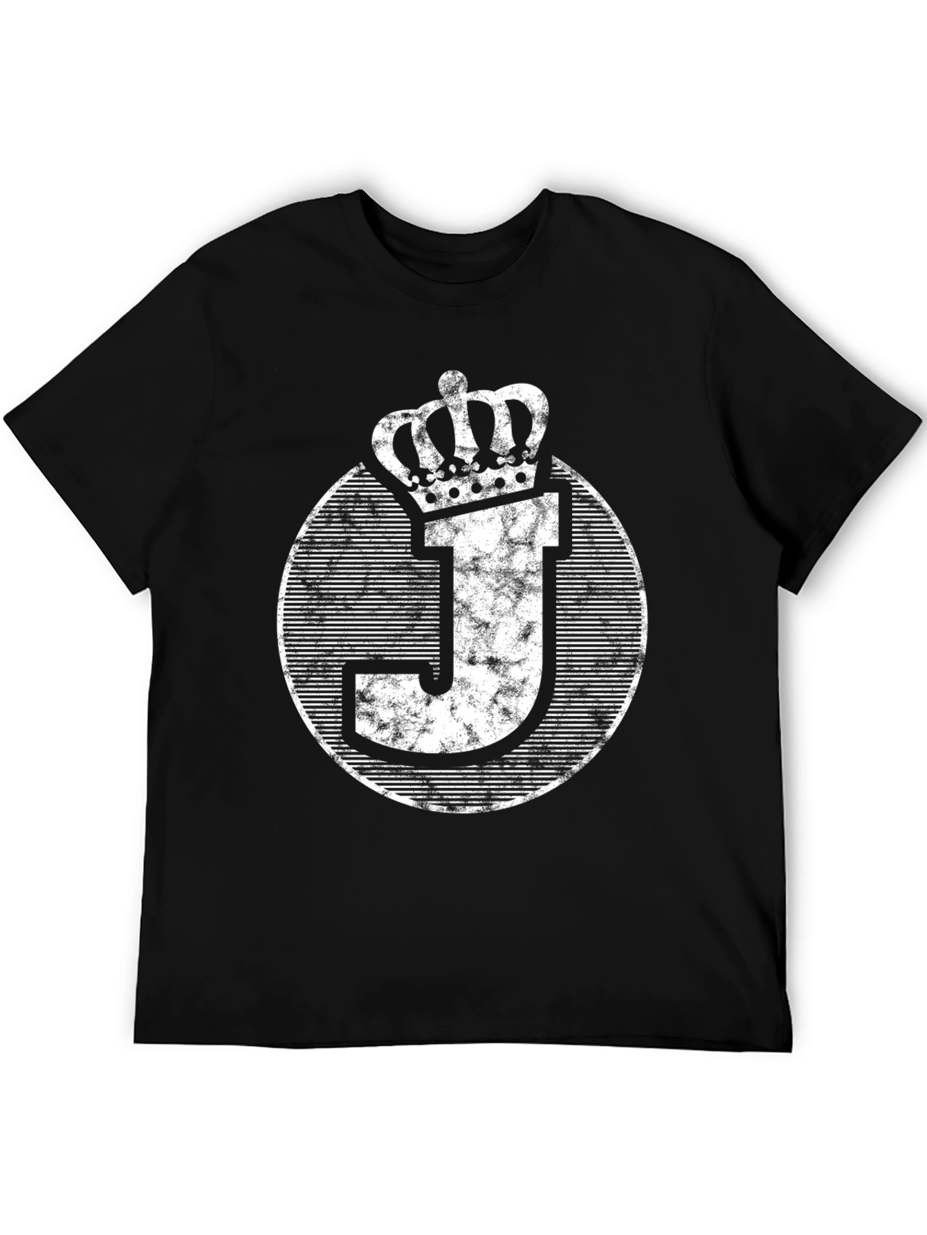 King J Initial Black T-Shirt
