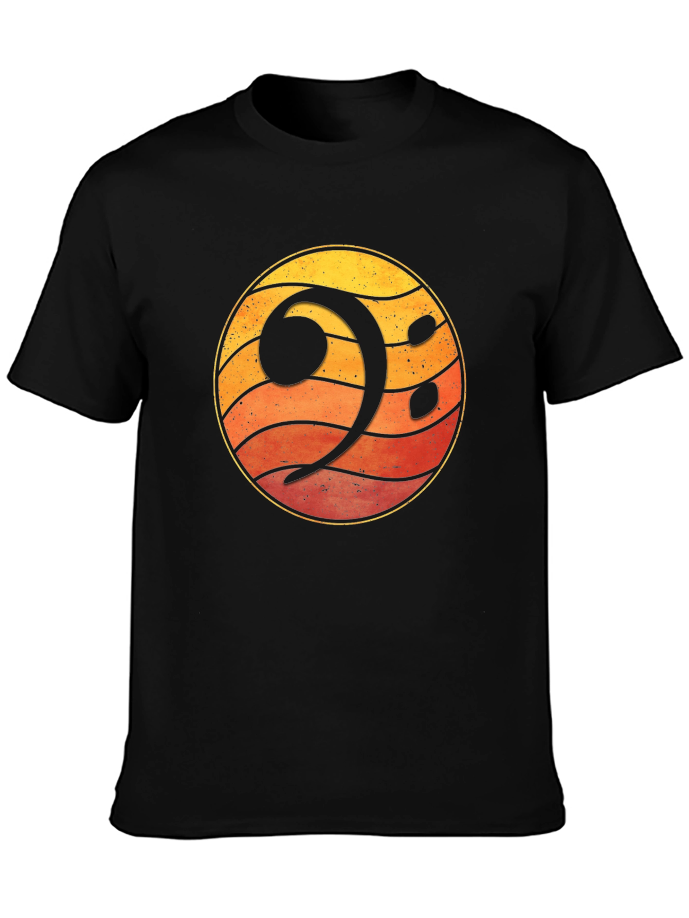 Bass Clef Sunset Graphic Tee - Music Lovers T-Shirt