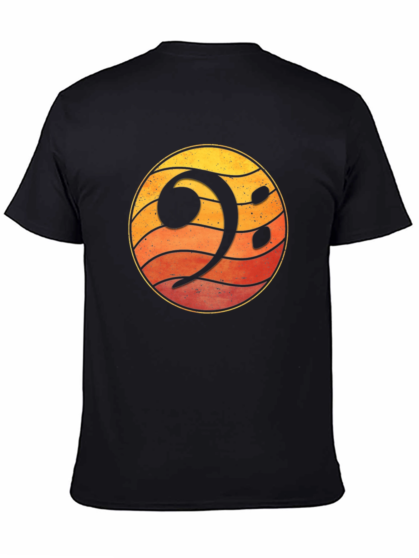 Bass Clef Sunset Graphic Tee - Music Lovers T-Shirt