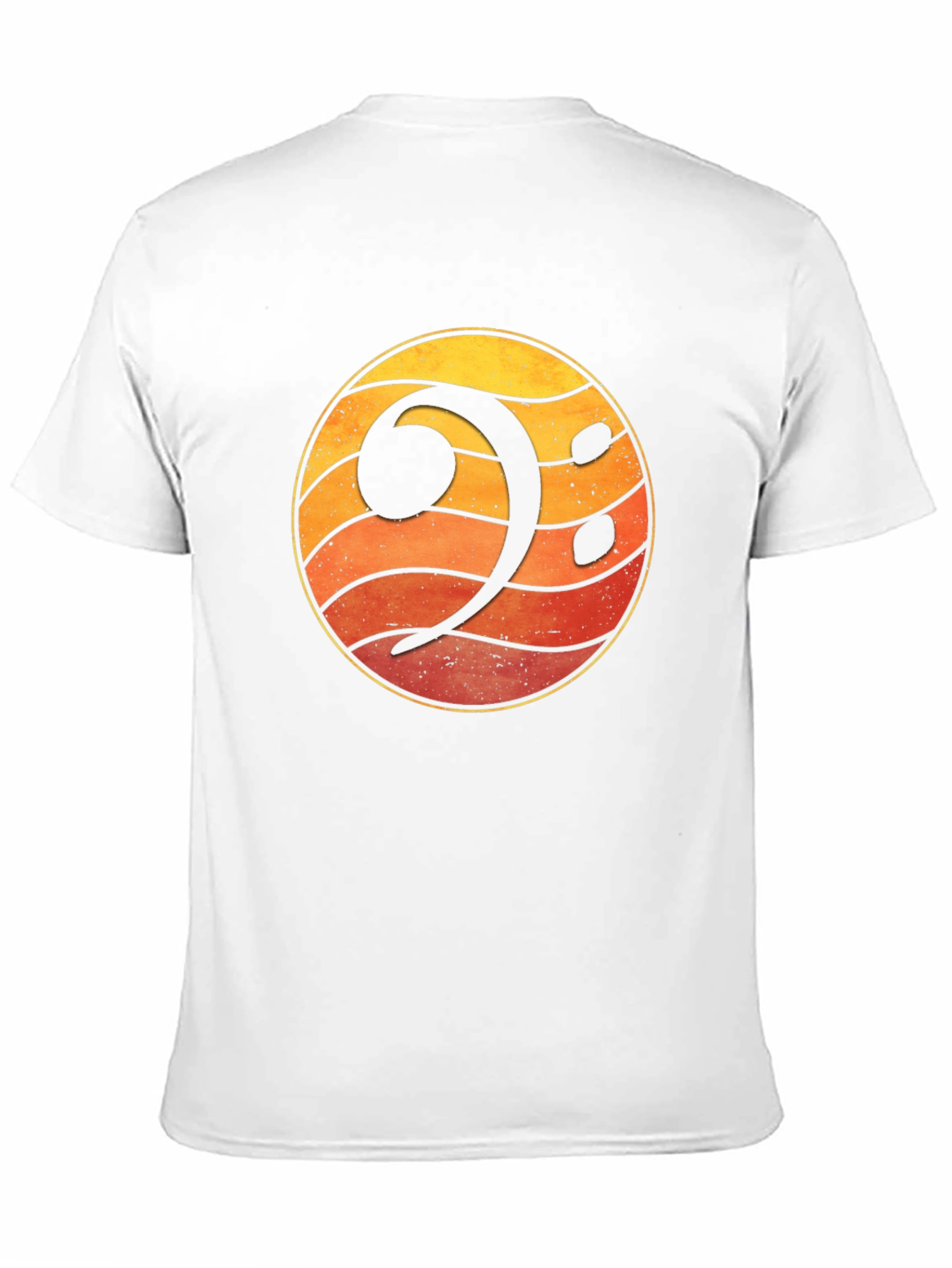 Bass Clef Sunset Graphic Tee - Music Lovers T-Shirt
