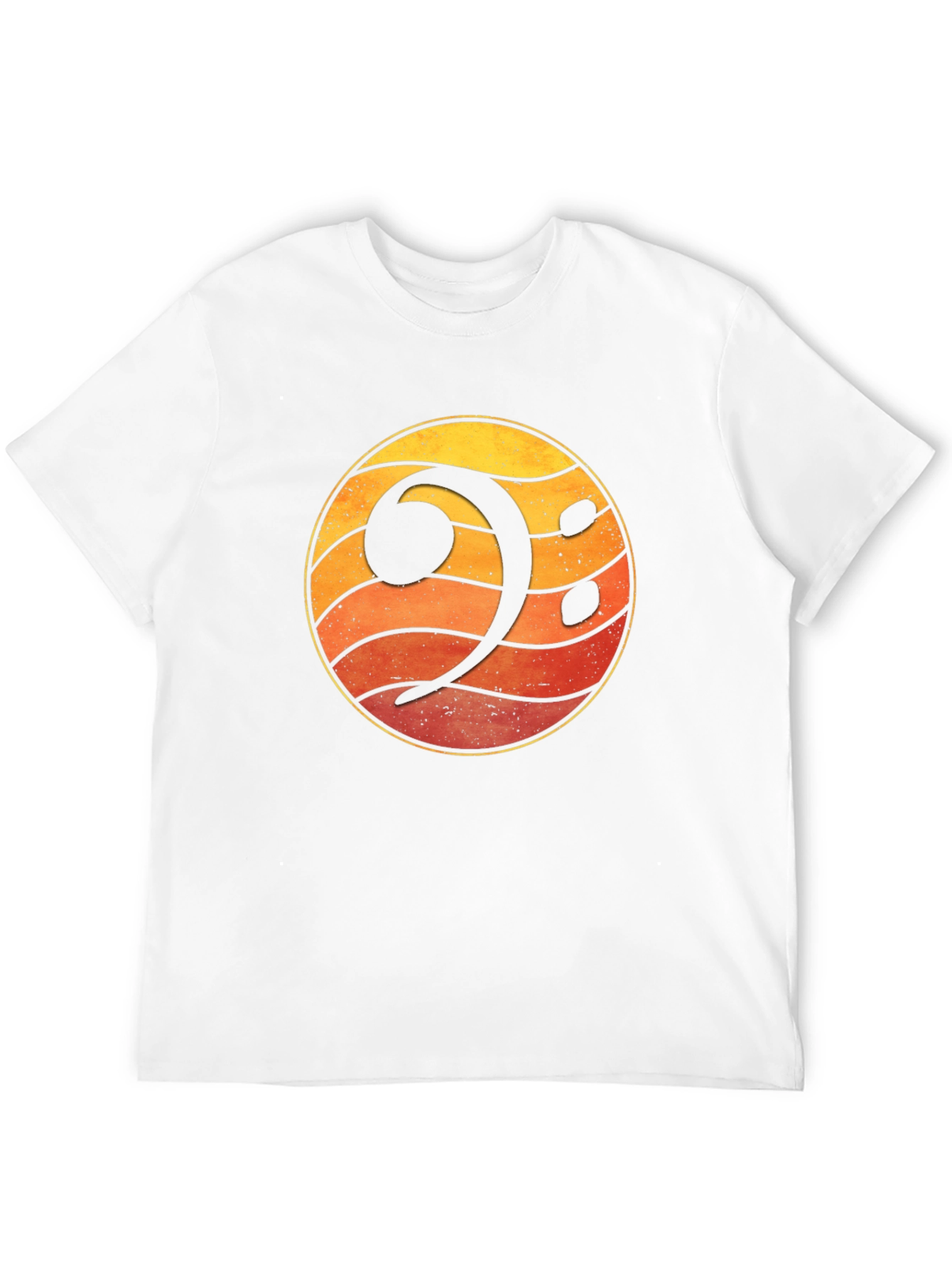 Bass Clef Sunset Graphic Tee - Music Lovers T-Shirt