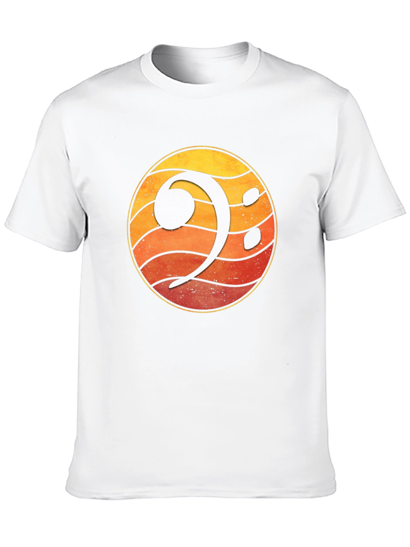 Bass Clef Sunset Graphic Tee - Music Lovers T-Shirt