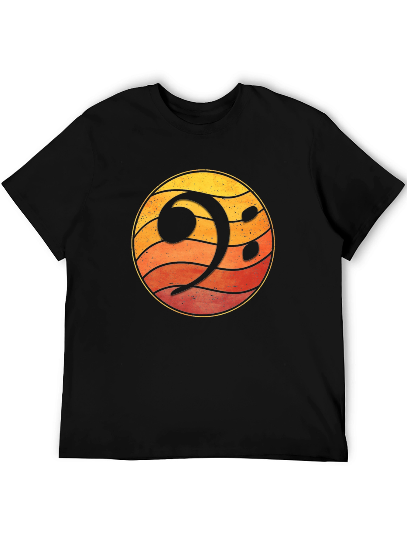 Bass Clef Sunset Graphic Tee - Music Lovers T-Shirt