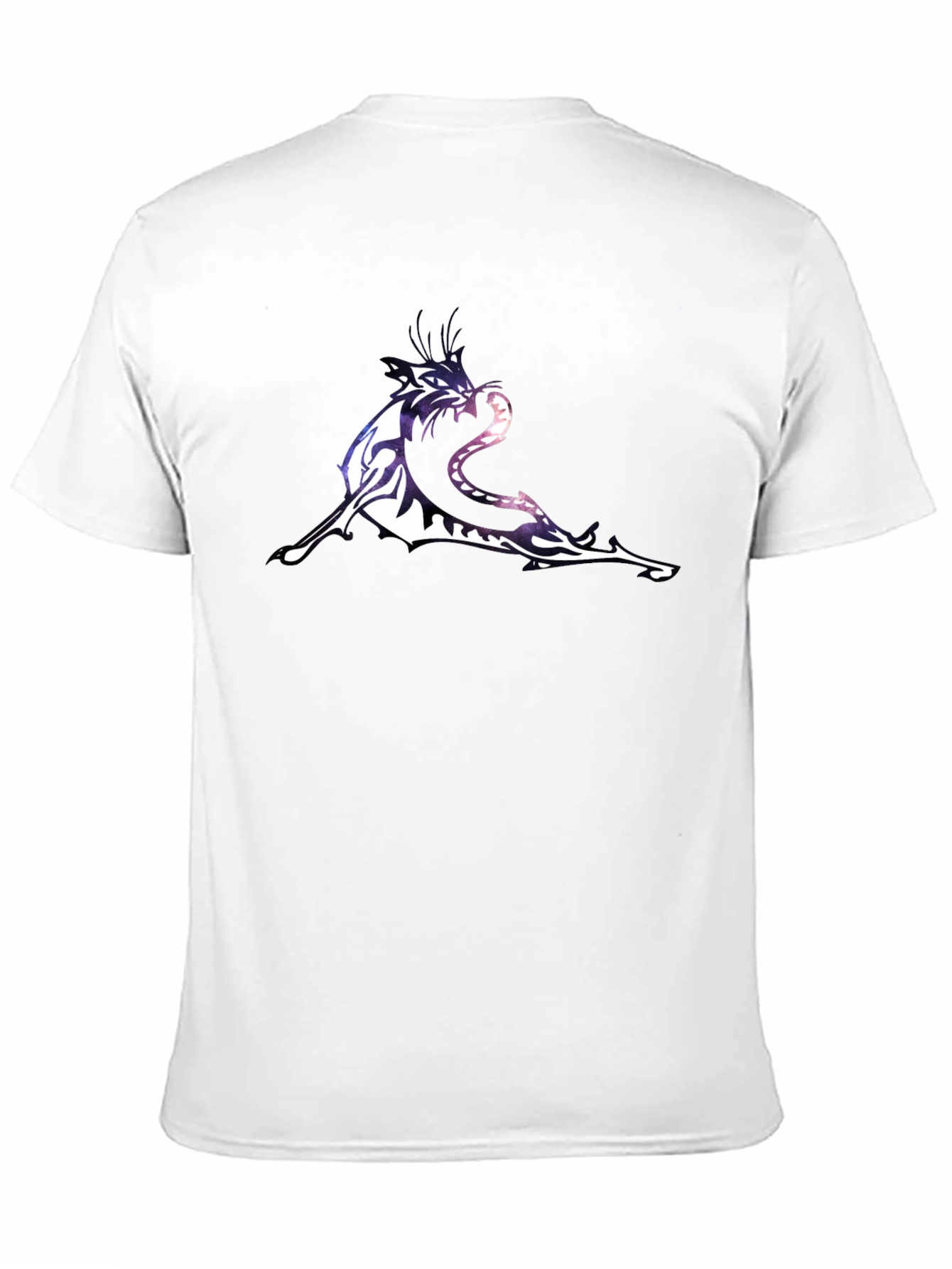 Black Graphic T-Shirt with Tiger & Snake Design
