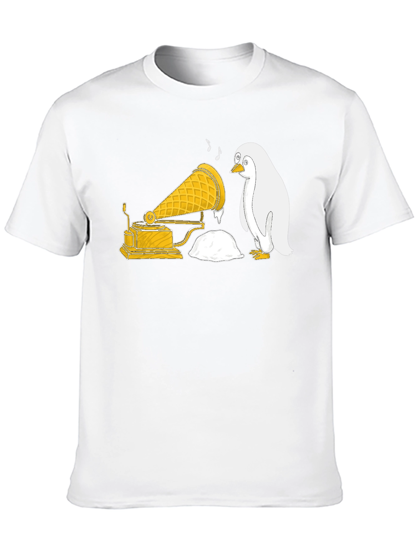 Penguin Ice Cream Gramophone T-Shirt