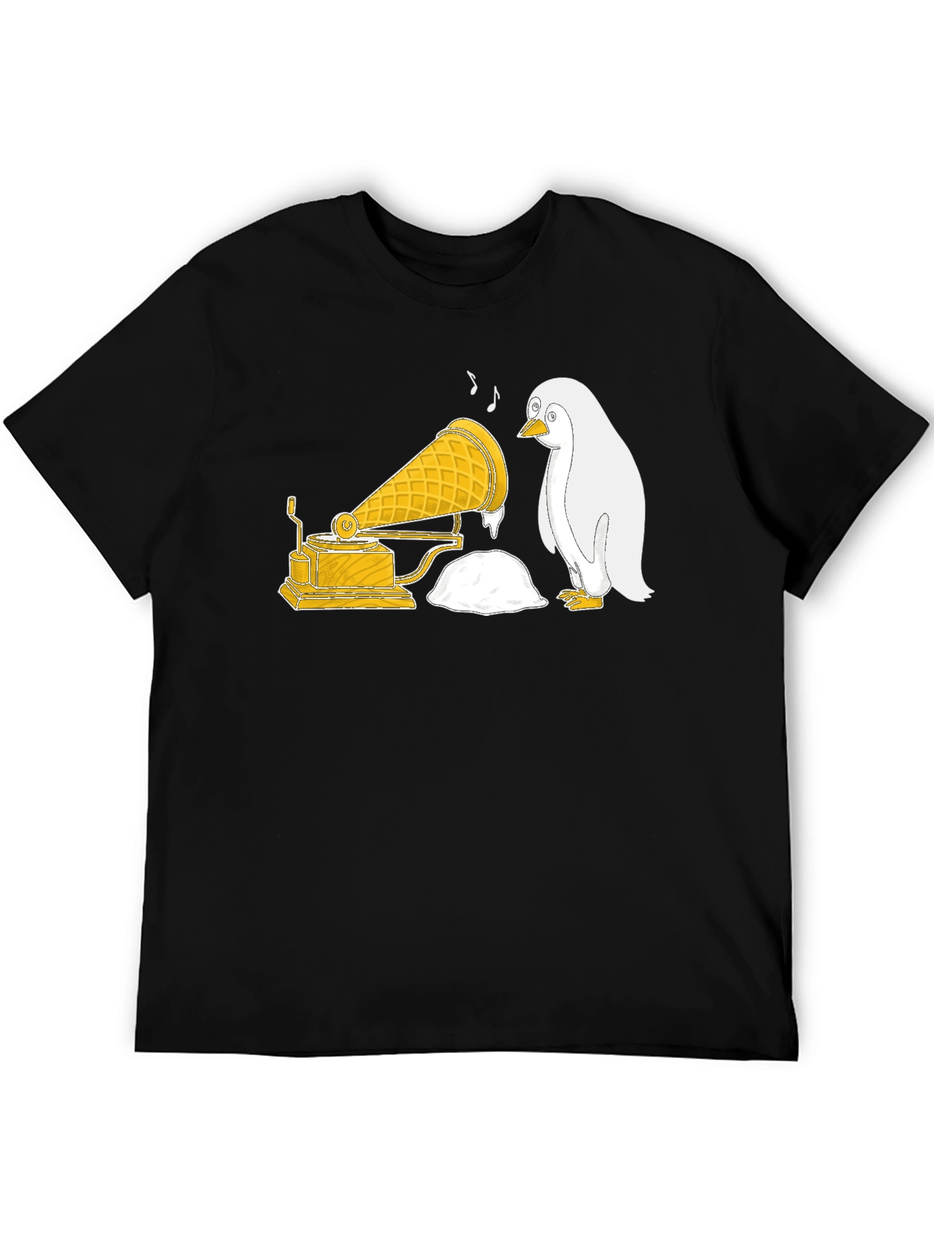 Penguin Ice Cream Gramophone T-Shirt