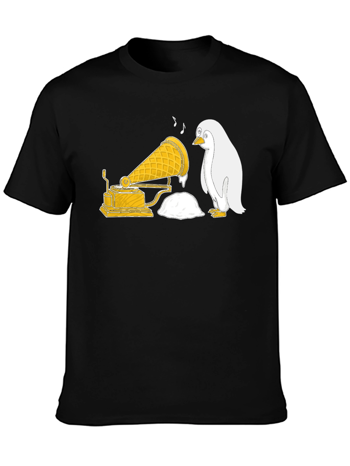 Penguin Ice Cream Gramophone T-Shirt