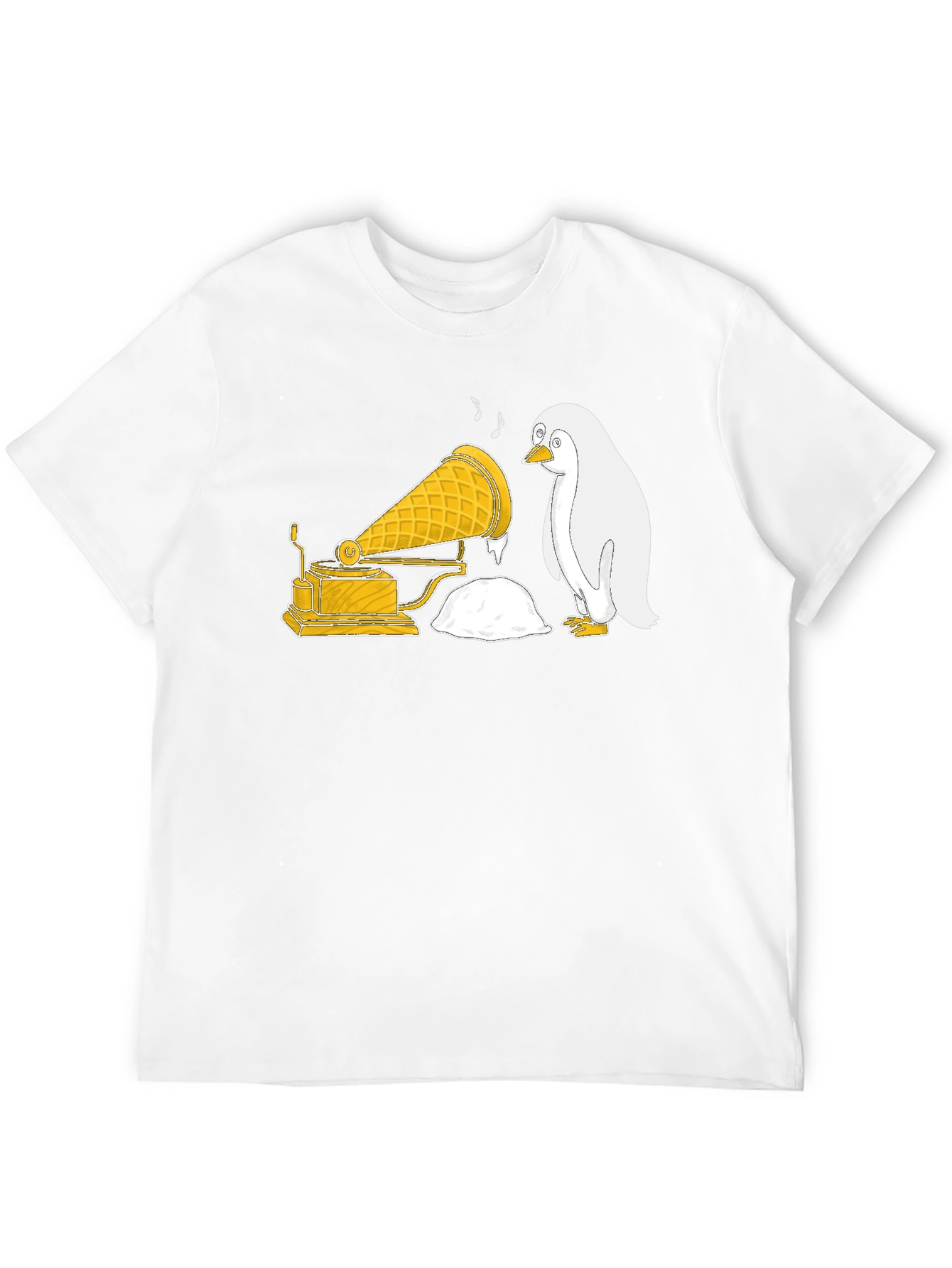 Penguin Ice Cream Gramophone T-Shirt