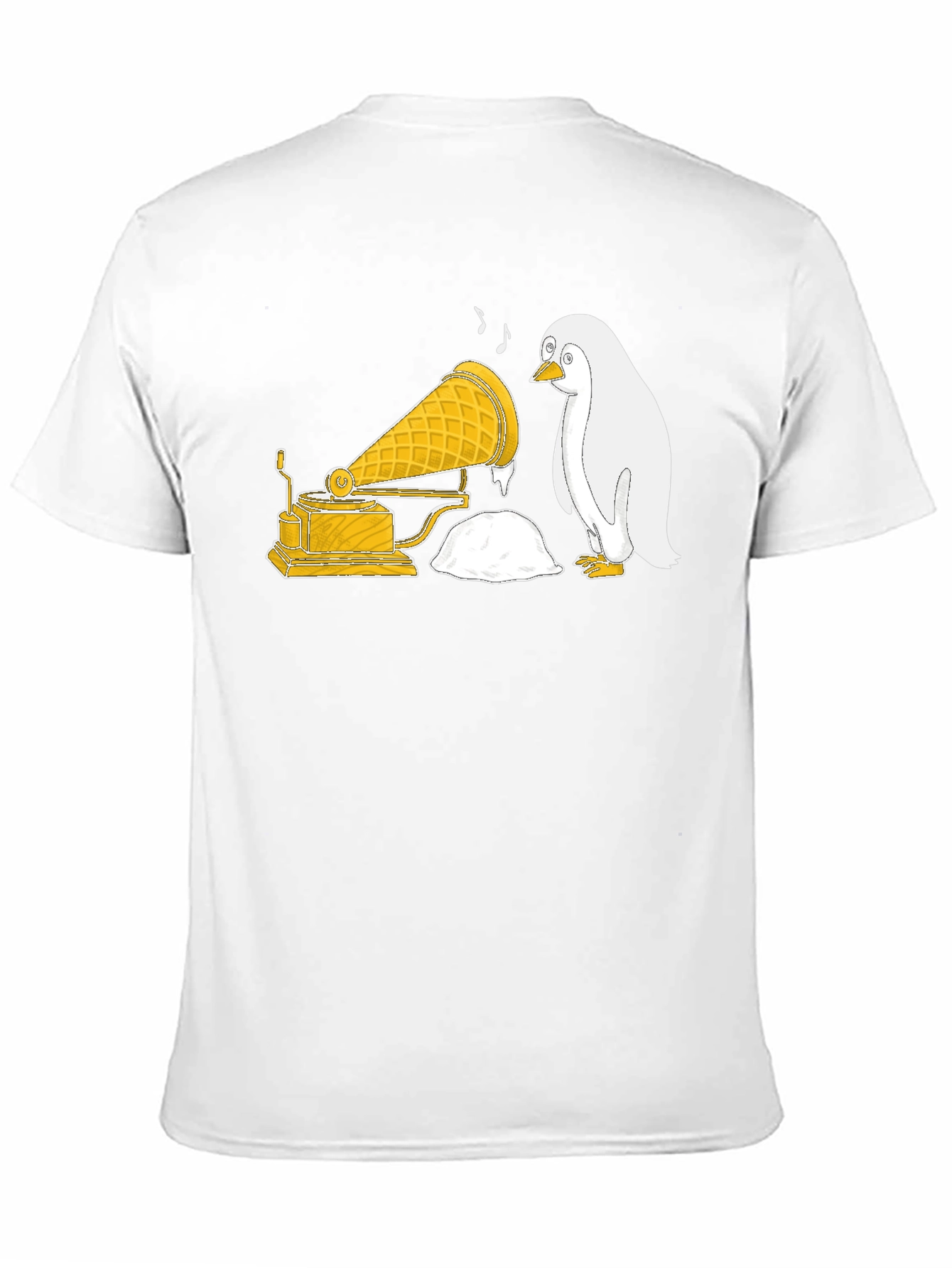 Penguin Ice Cream Gramophone T-Shirt
