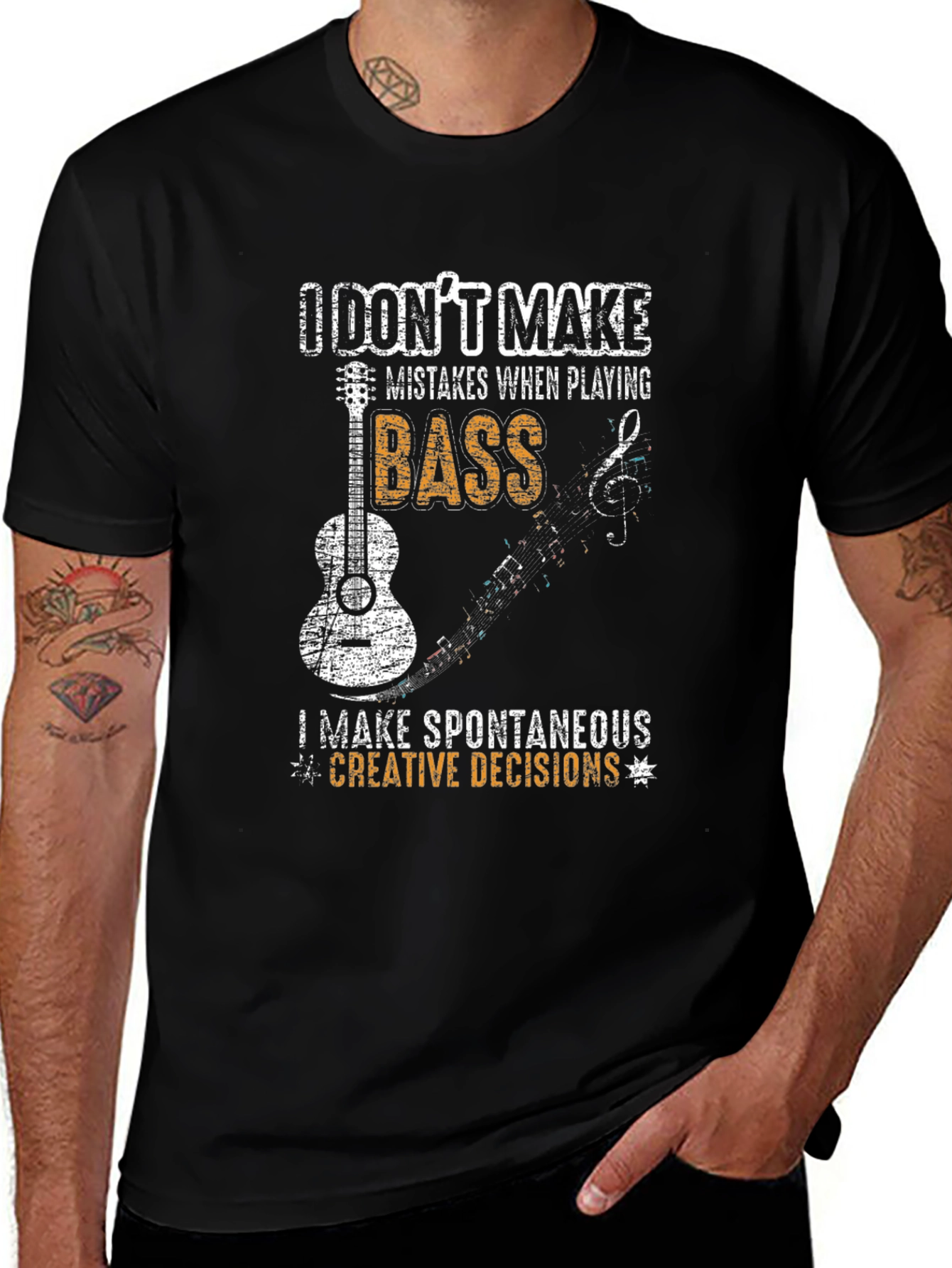Bass Guitarist T-Shirt - I Dont Make Mistakes!