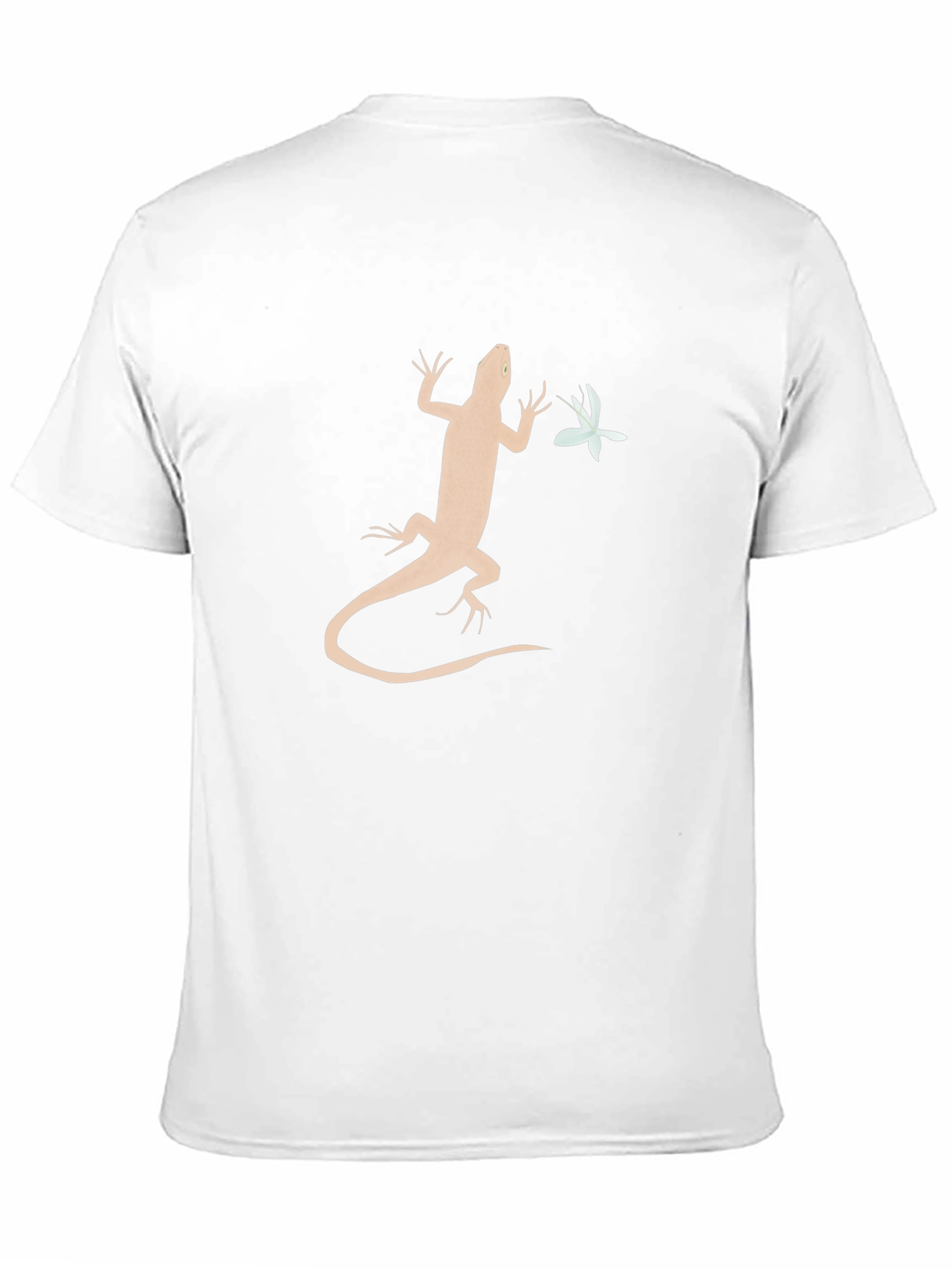 Lizard and Flower Graphic Tee - Cool Mens T-Shirt