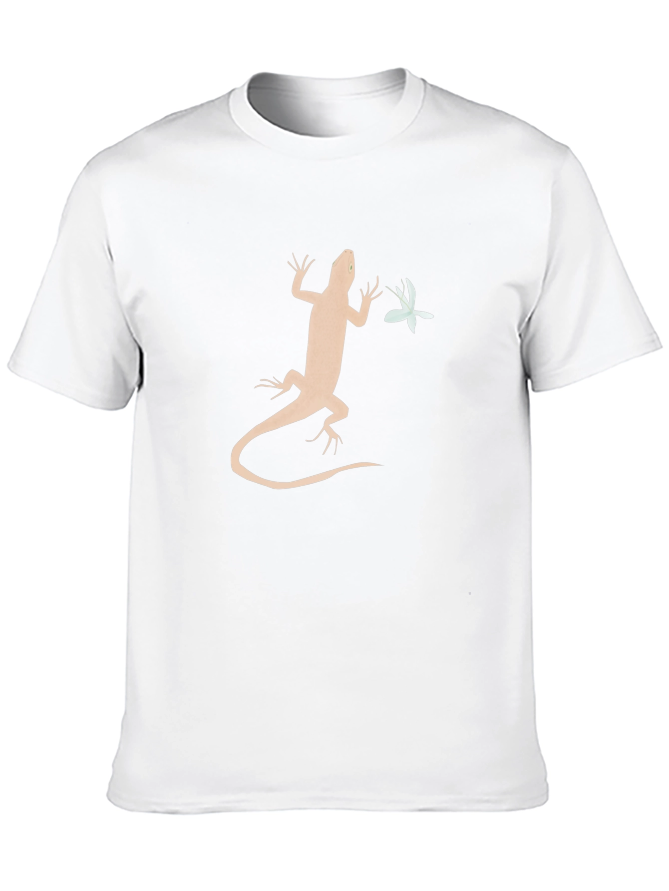 Lizard and Flower Graphic Tee - Cool Mens T-Shirt