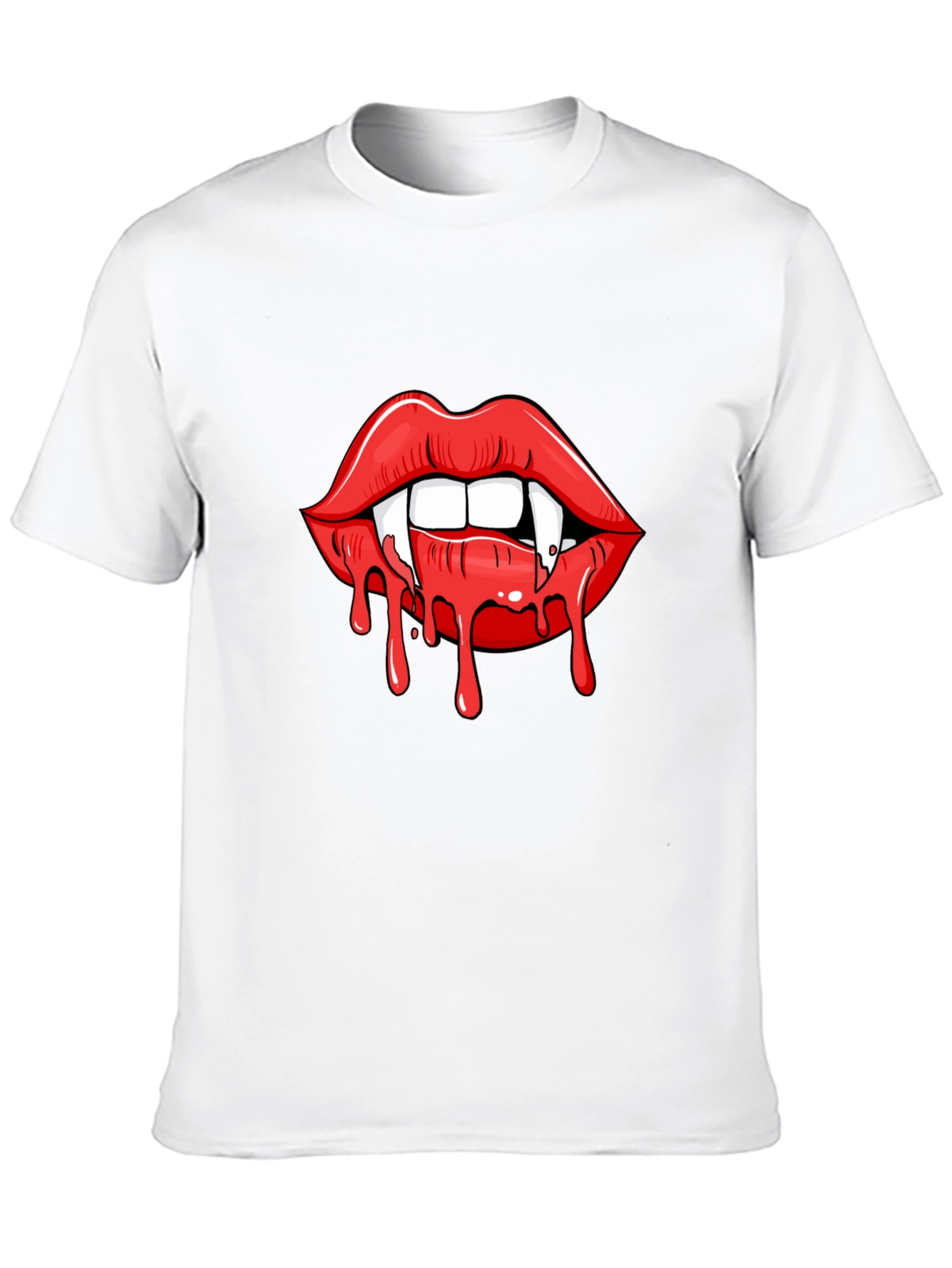 Vampire Lips Graphic Tee - Halloween T-Shirt