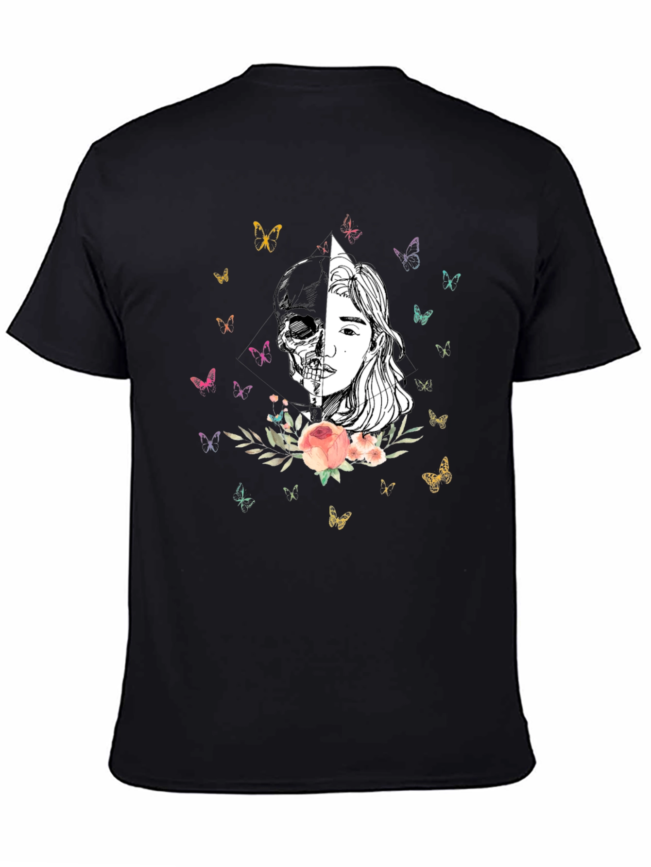 Skull & Beauty Graphic Tee - Unisex Fashion Shirt