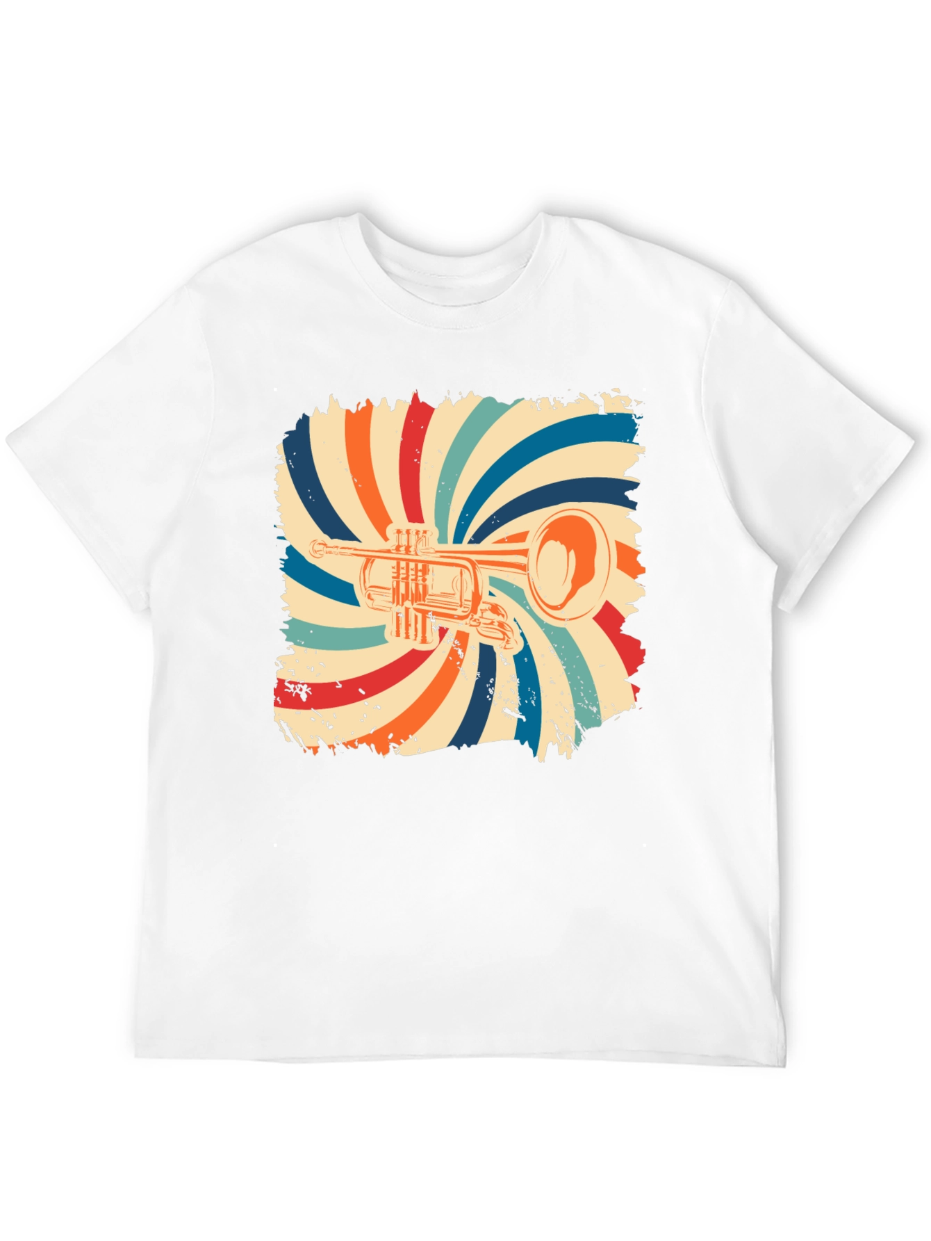 Retro Trumpet Graphic T-Shirt
