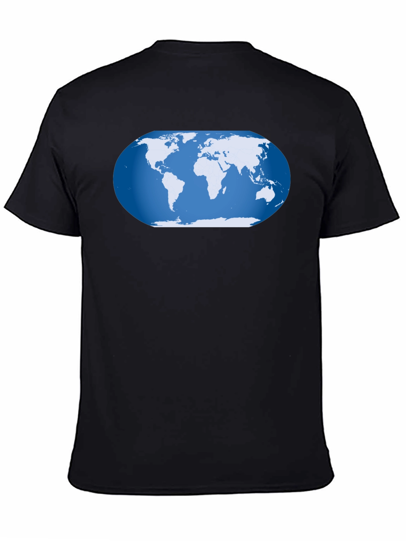 World Map Graphic T-Shirt - Black Cotton Tee